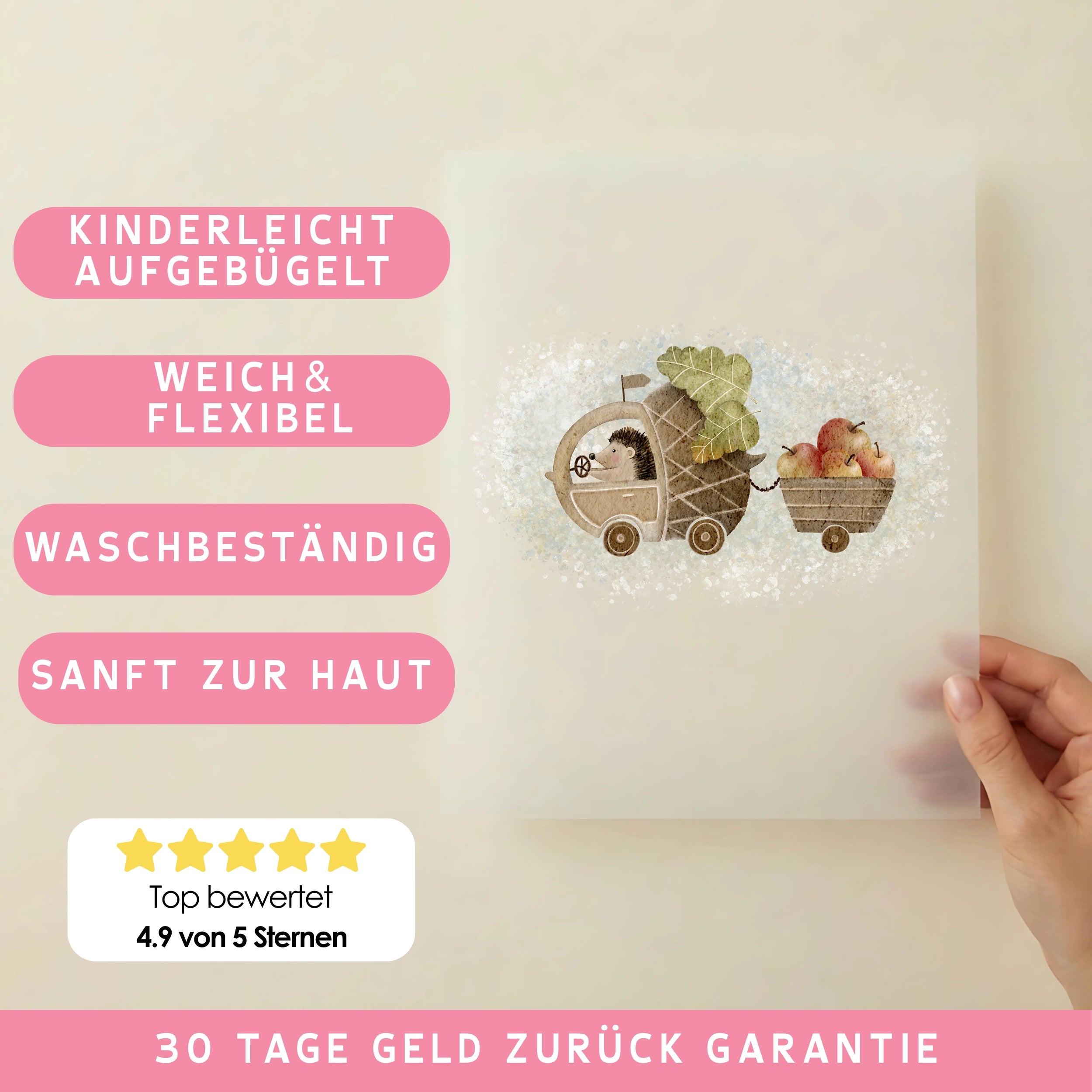 Bügelbild Nussige Apfelfahrt
