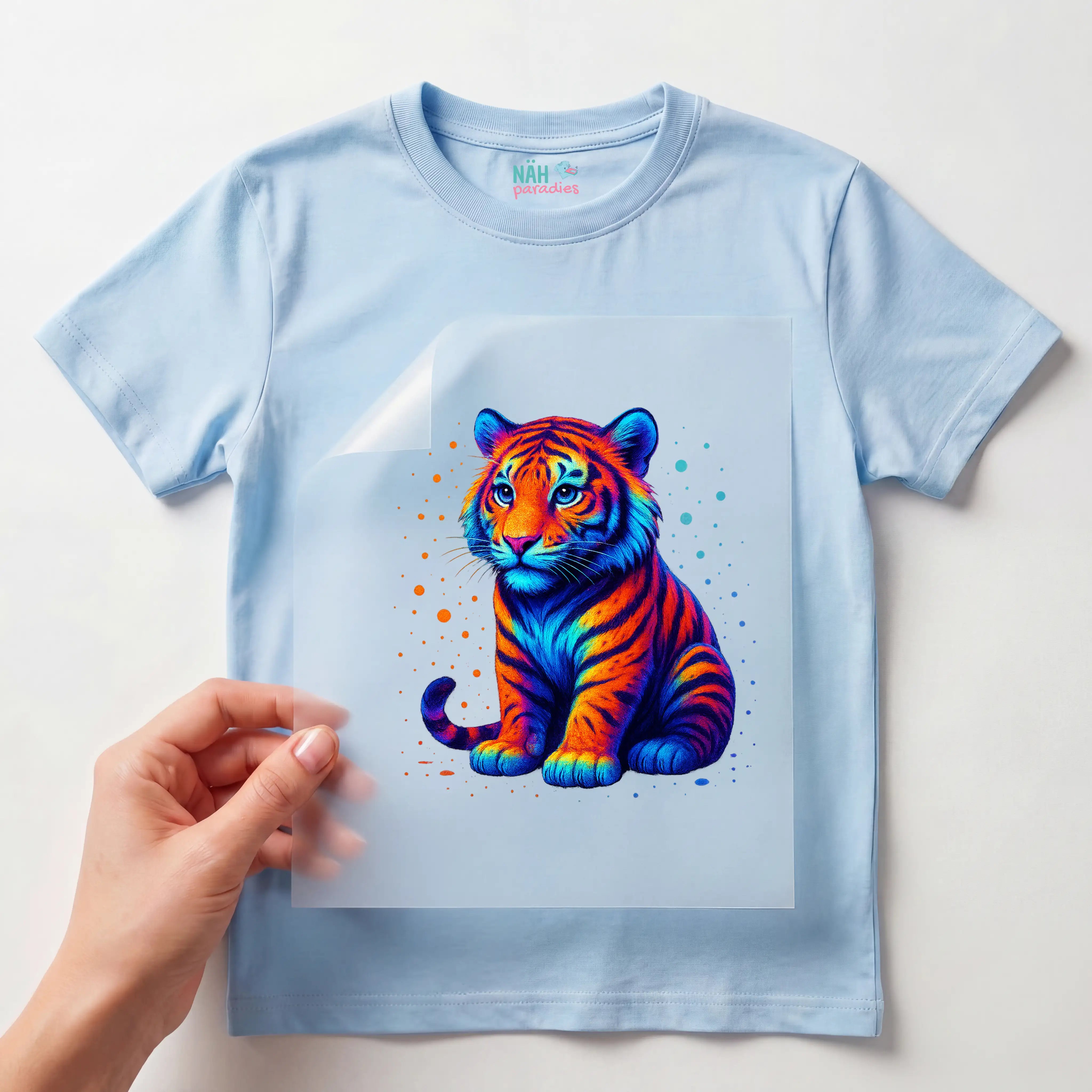 Bügelbild Tiger Dschungelglanz
