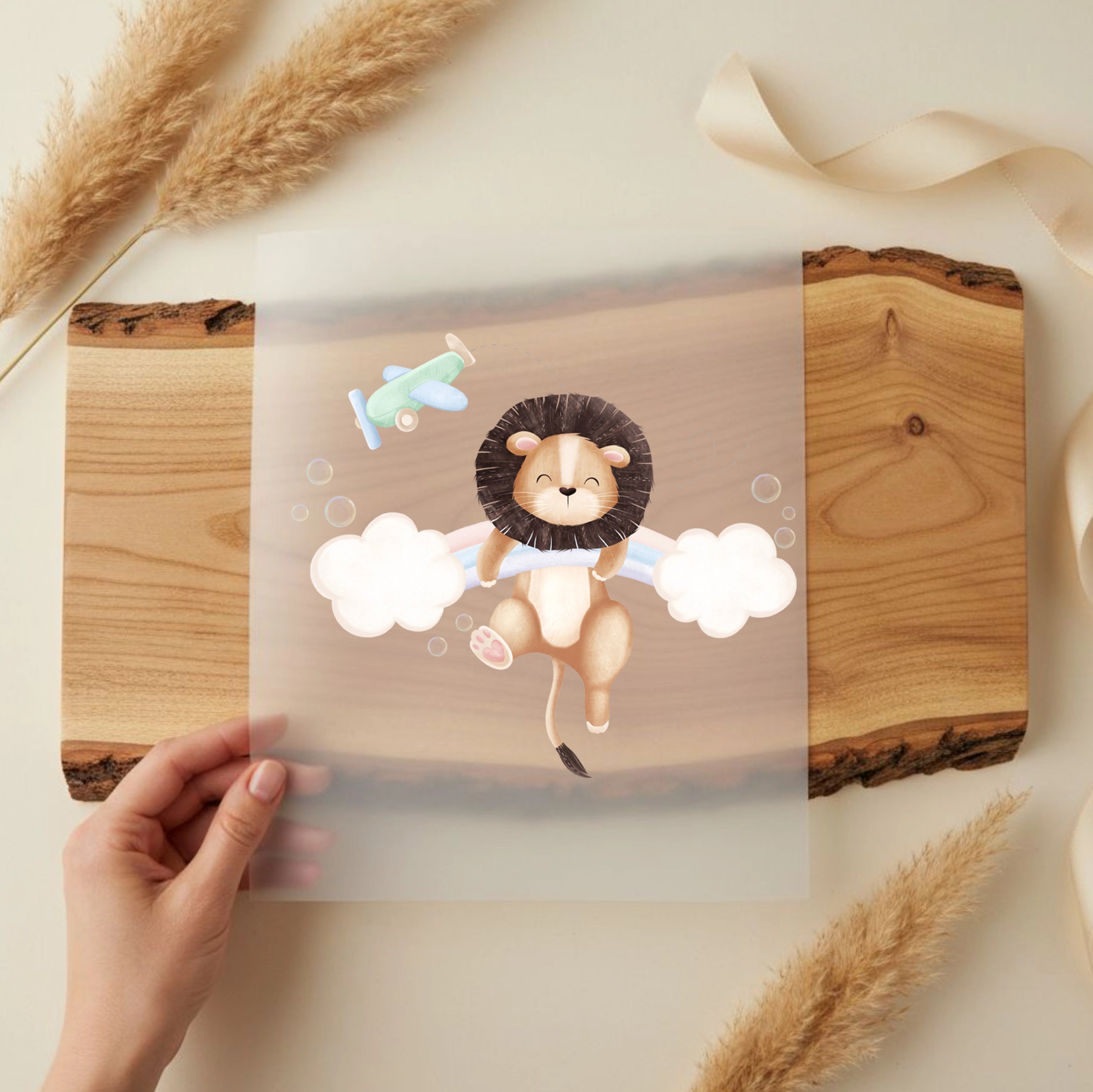 Bügelbild Leos Wolkenflug Löwe