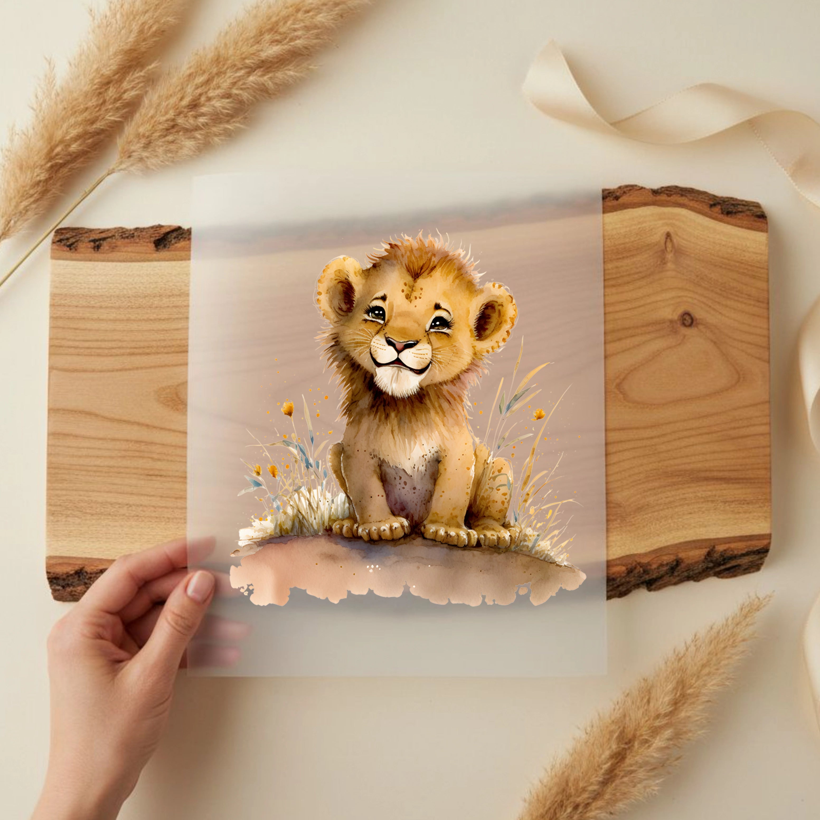 Bügelbild Löwe Baby Leo