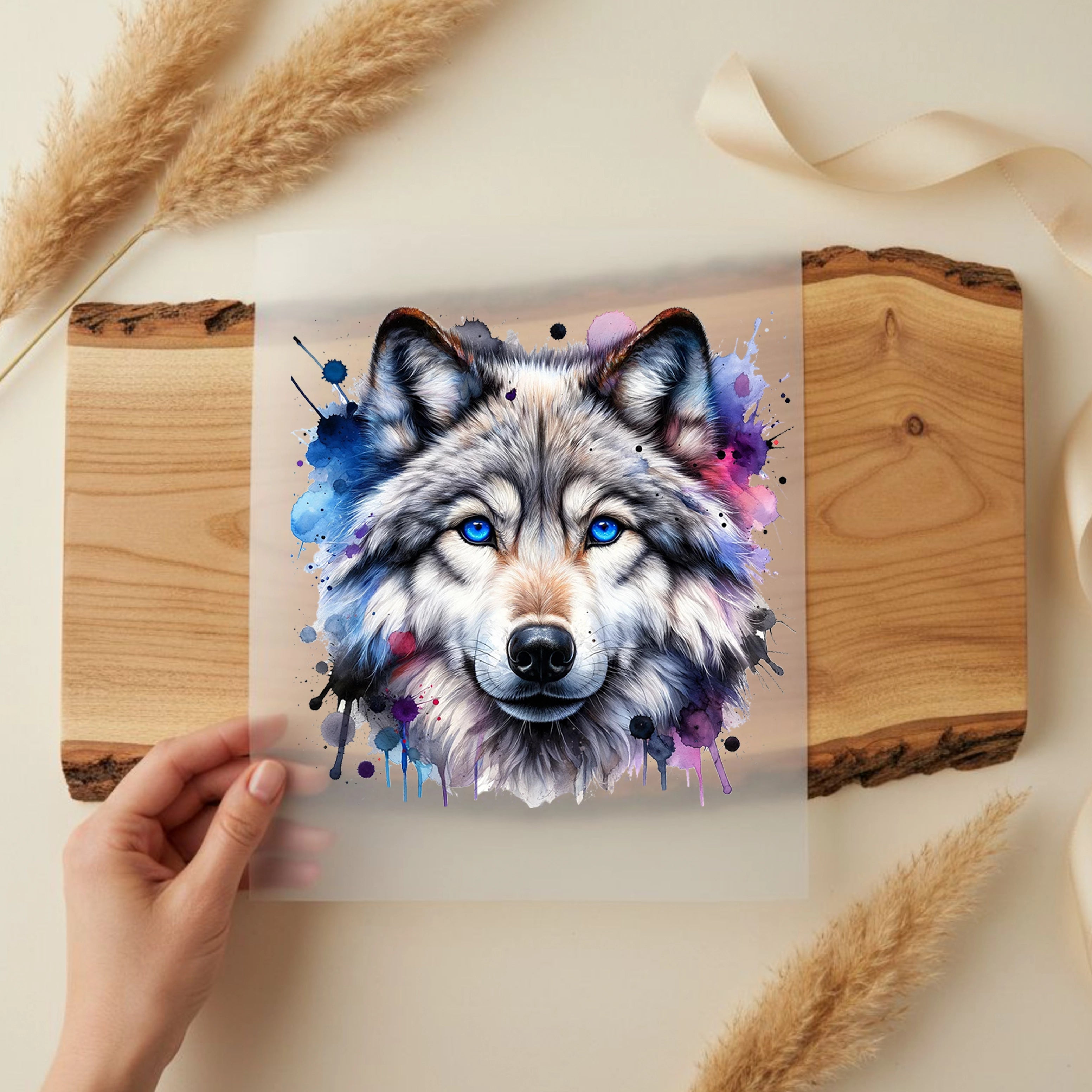 Bügelbild Zauberhafter Wolf