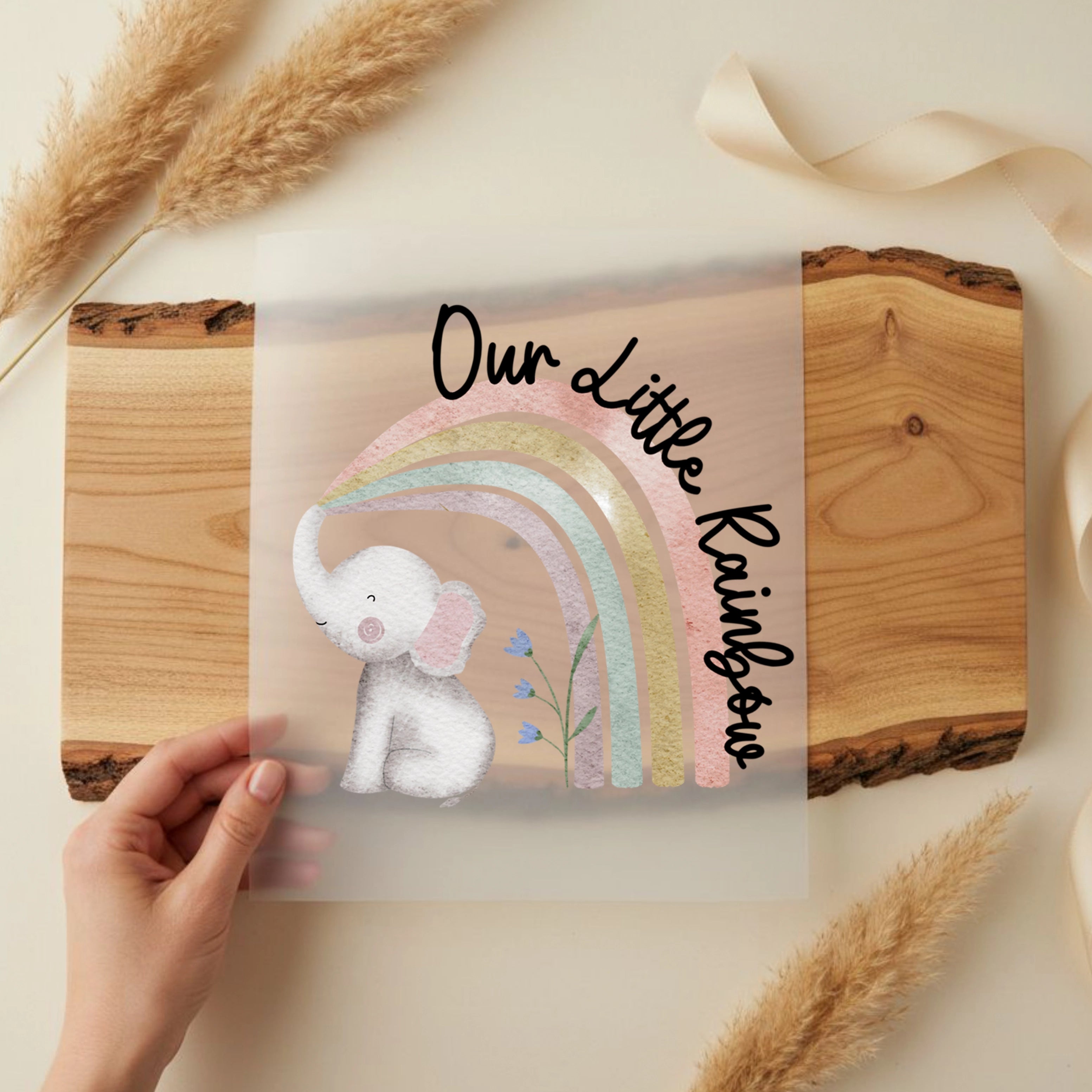Bügelbild Our Little Rainbow Regenbogen