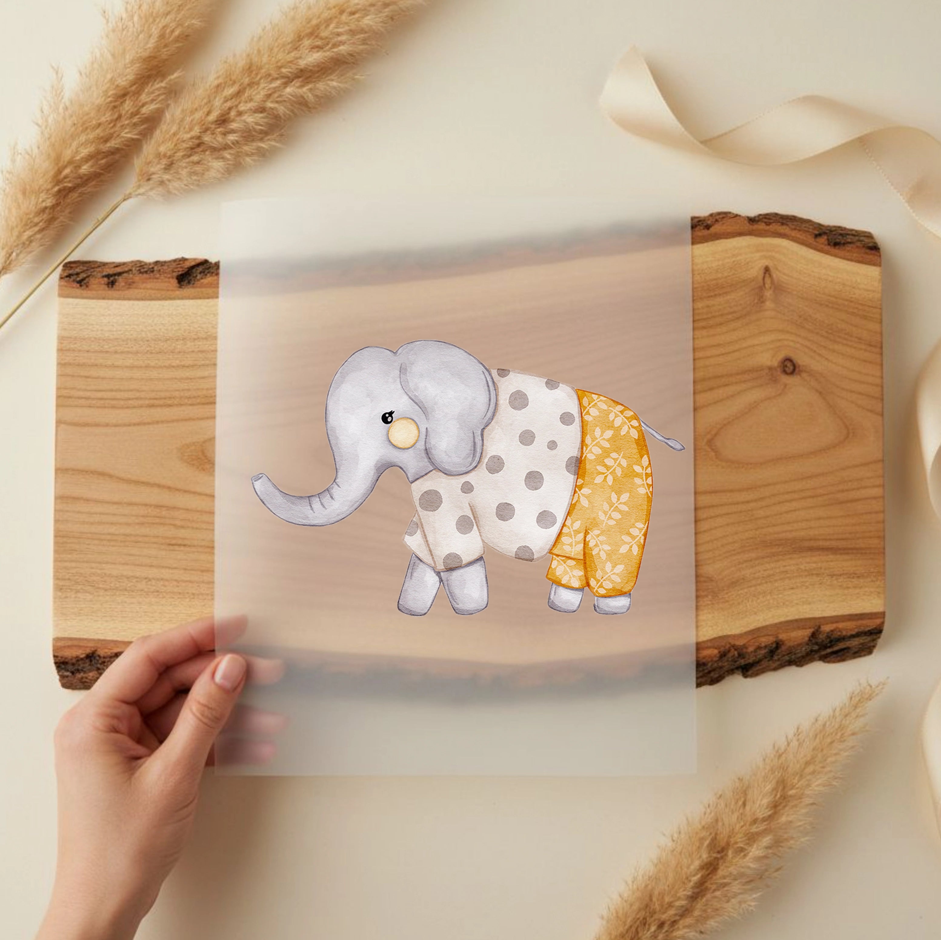 Bügelbild Pyjama Party Elefant