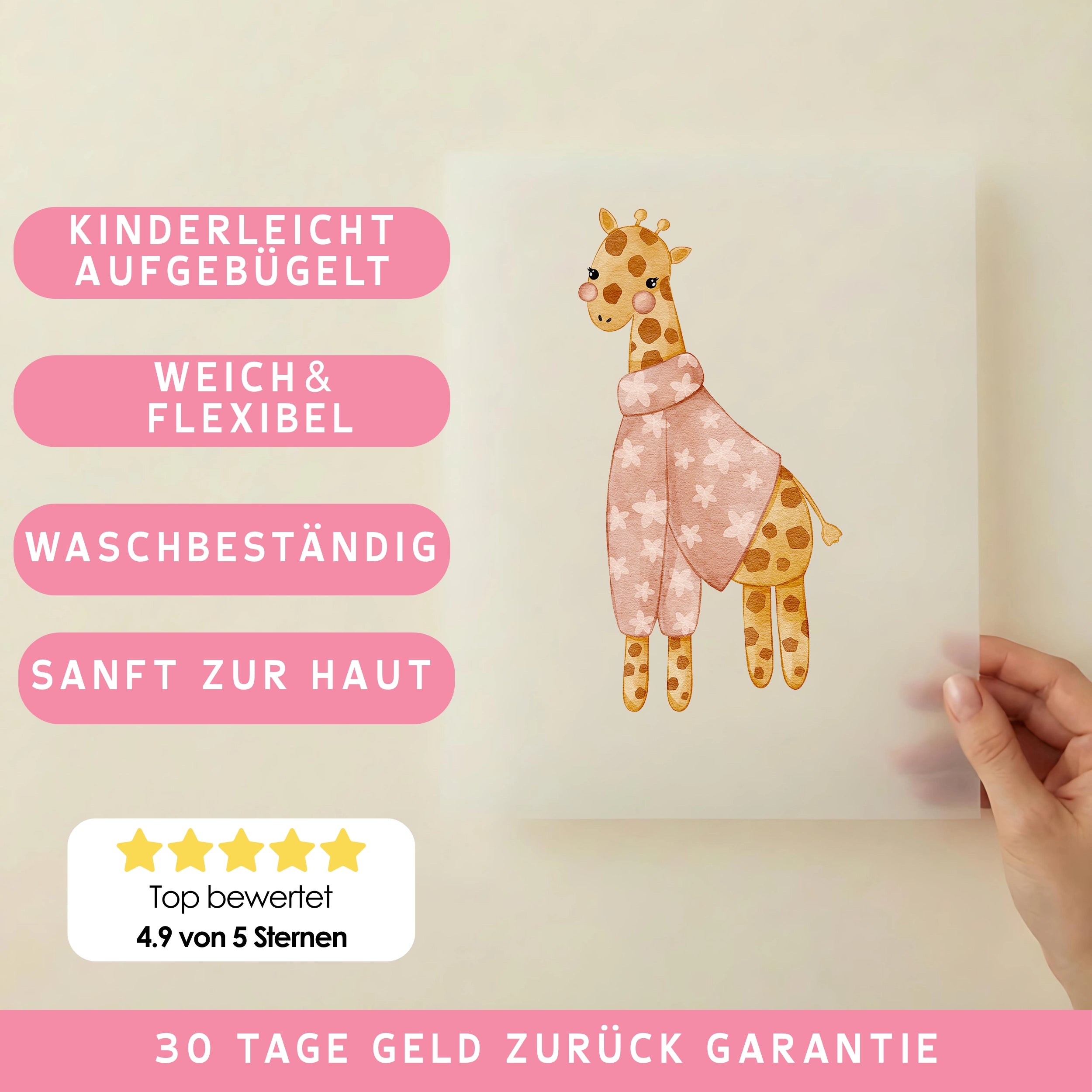 Bügelbild Pyjama Party Giraffe