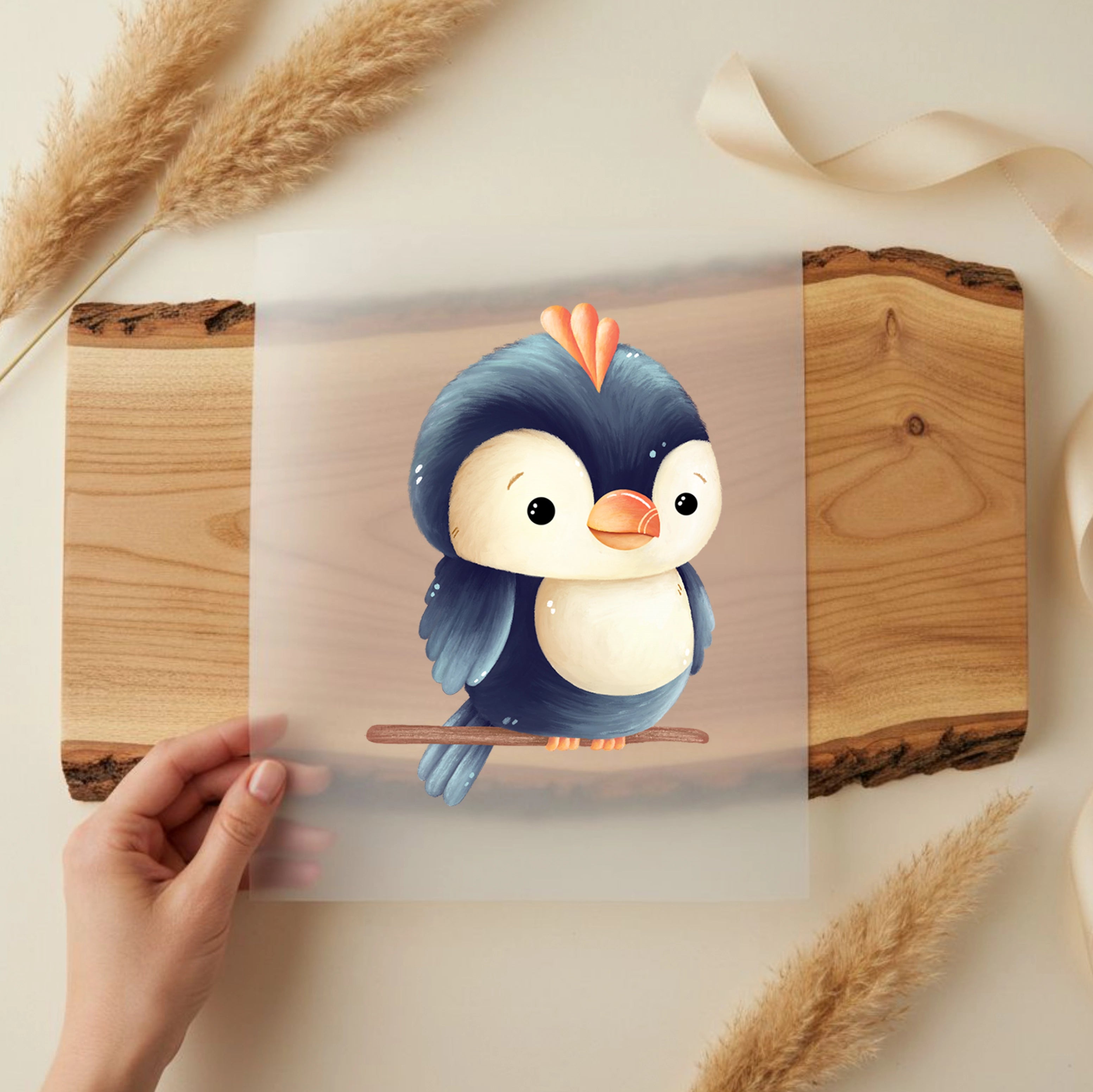 Bügelbild Baby Tukan