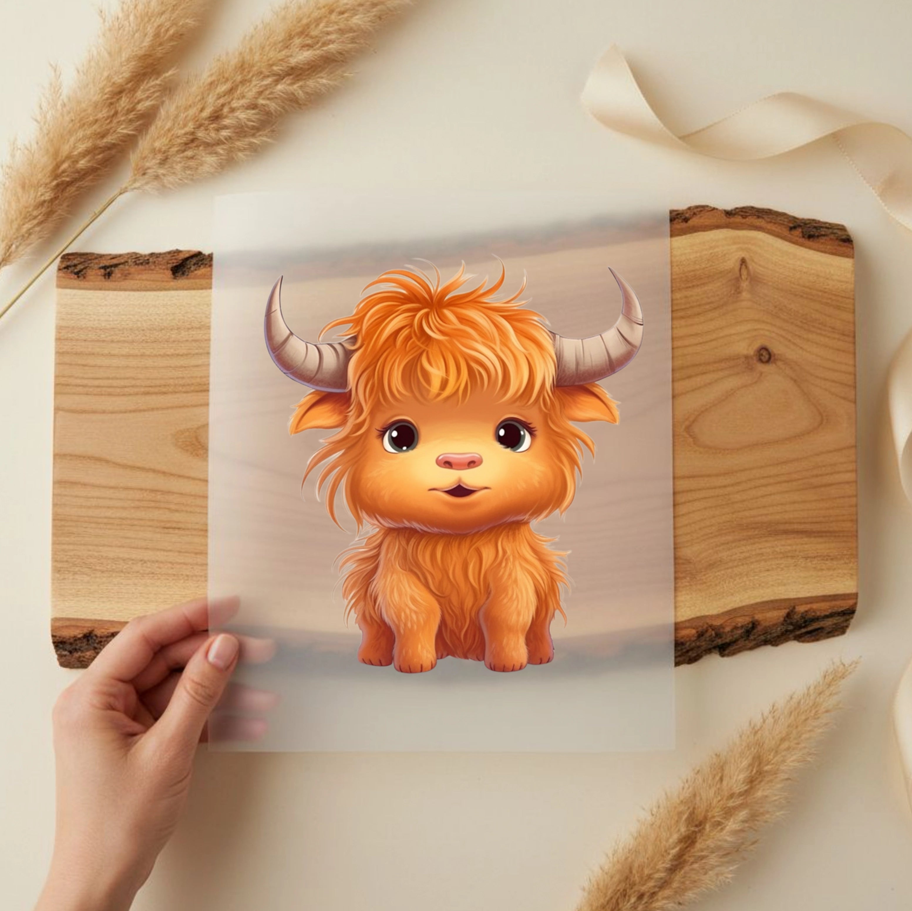 Bügelbild Baby Kuh Linda