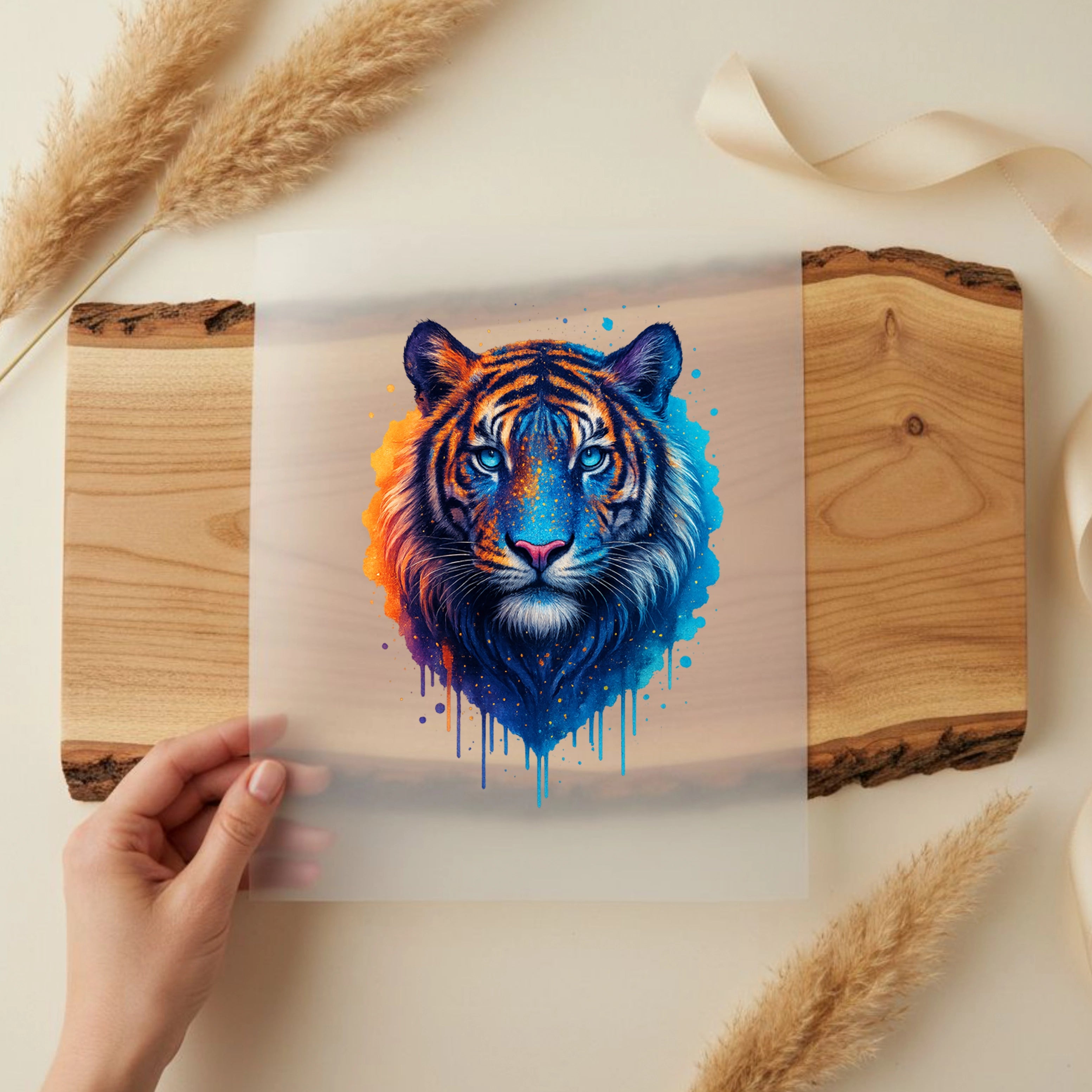 Bügelbild Blick des Tigers