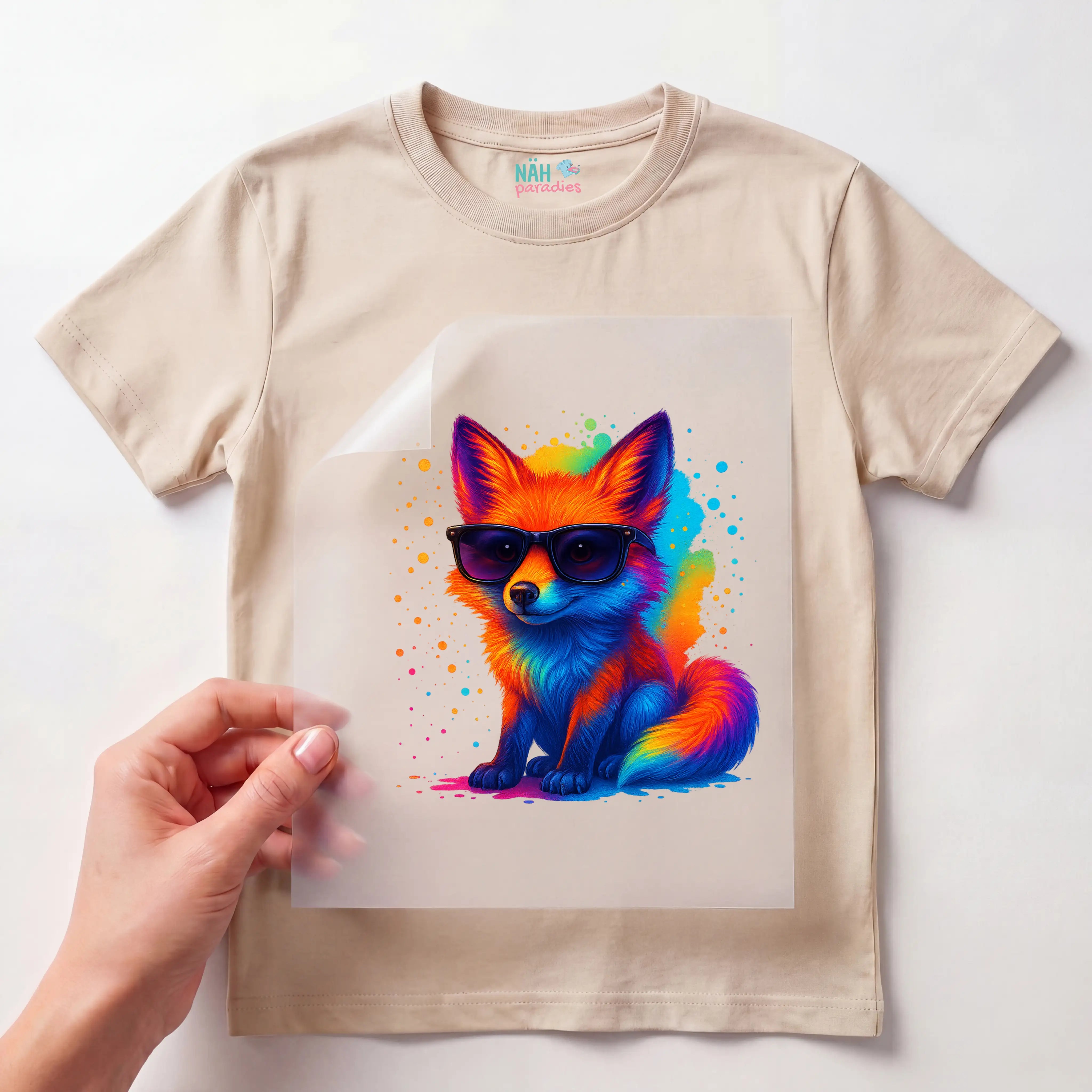 Bügelbild Bunter Fuchs im Sommerfieber