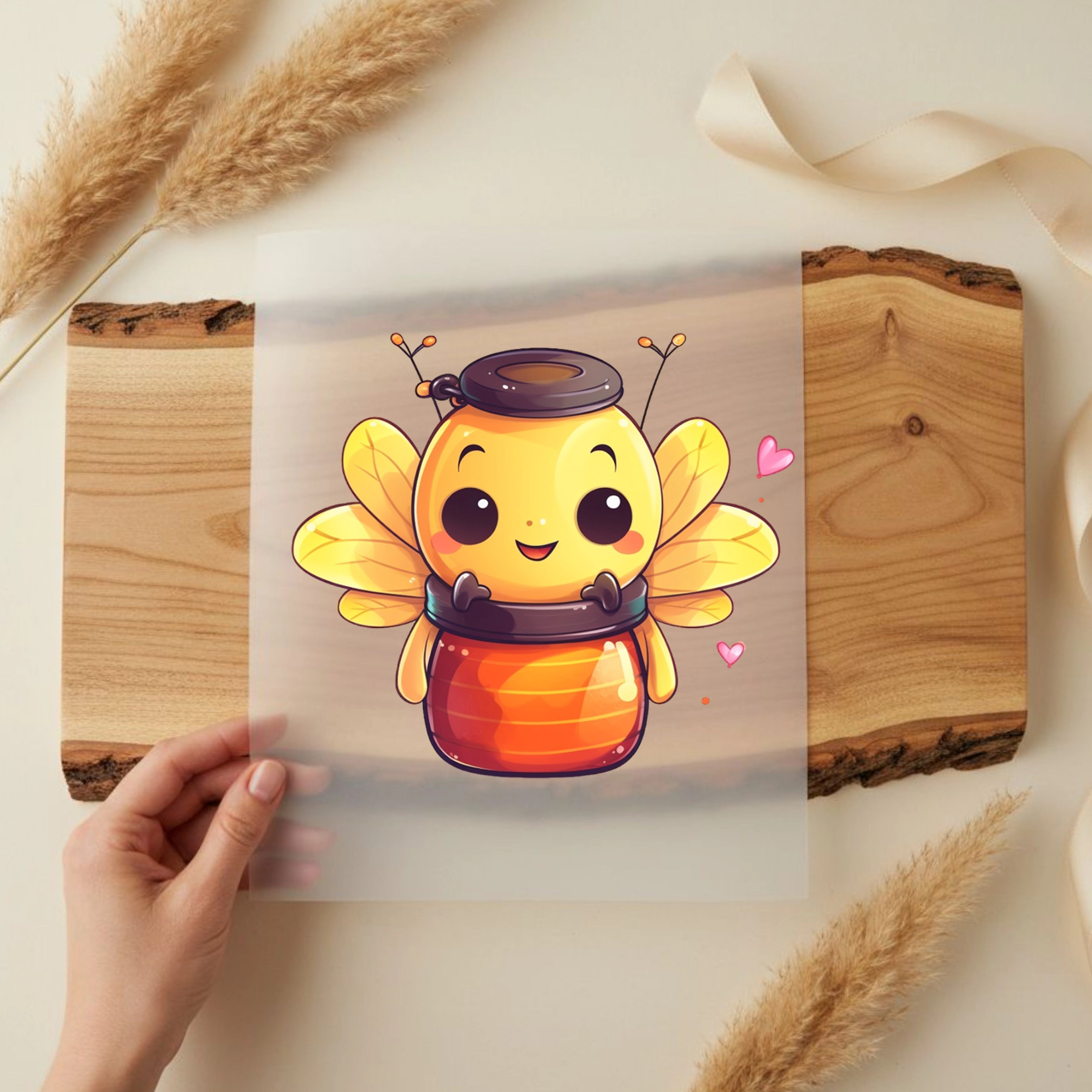 Bügelbild Biene Honigfreundin