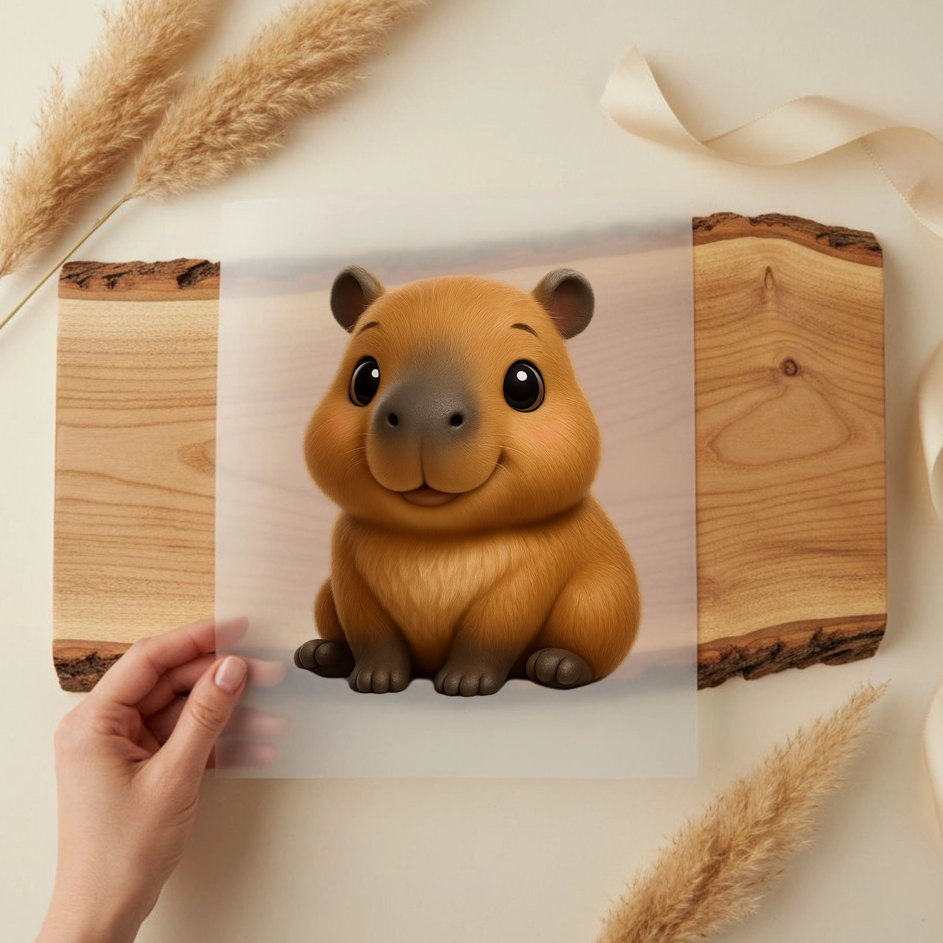 Bügelbild Capybara Knuffelnase