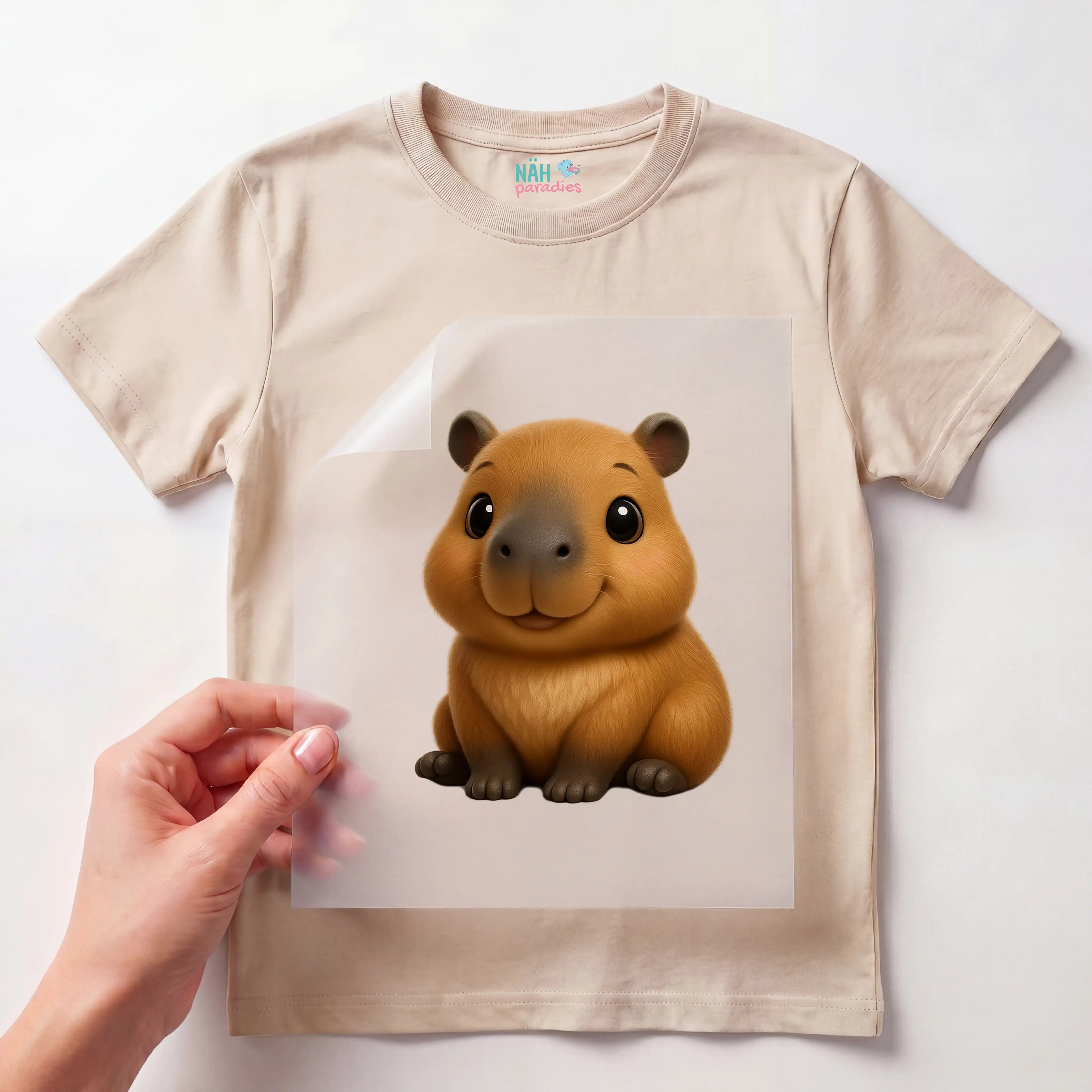 Bügelbild Capybara Knuffelnase