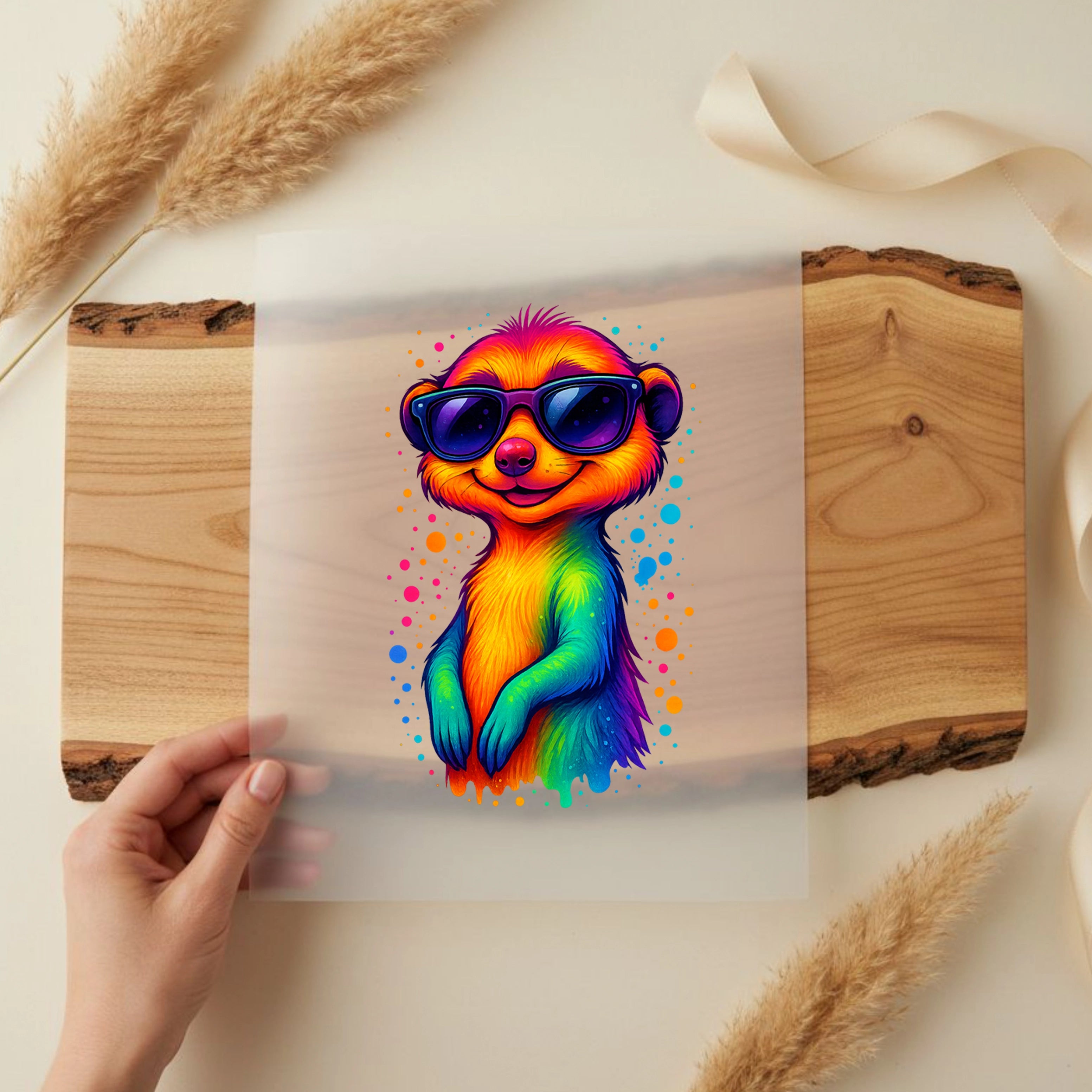 Bügelbild Erdmaennchen Farbenwaechter