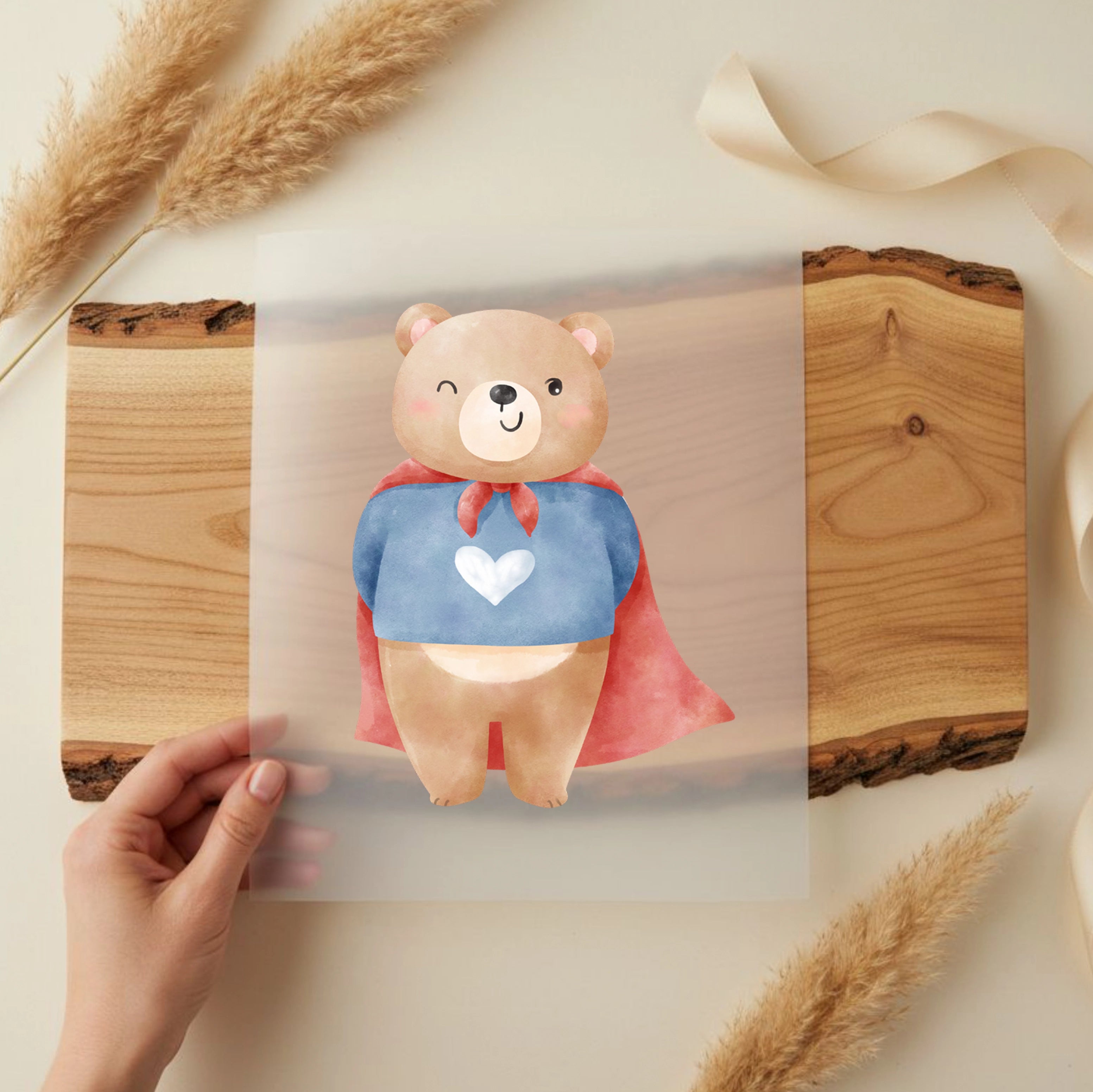 Bügelbild Super Bär Held