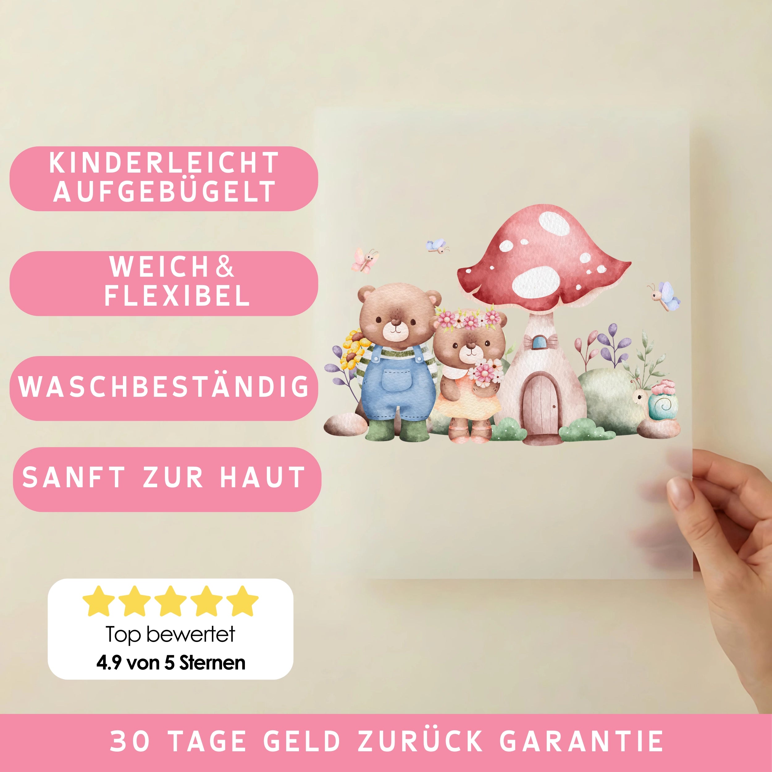 Bügelbild Bärchen Pärchen