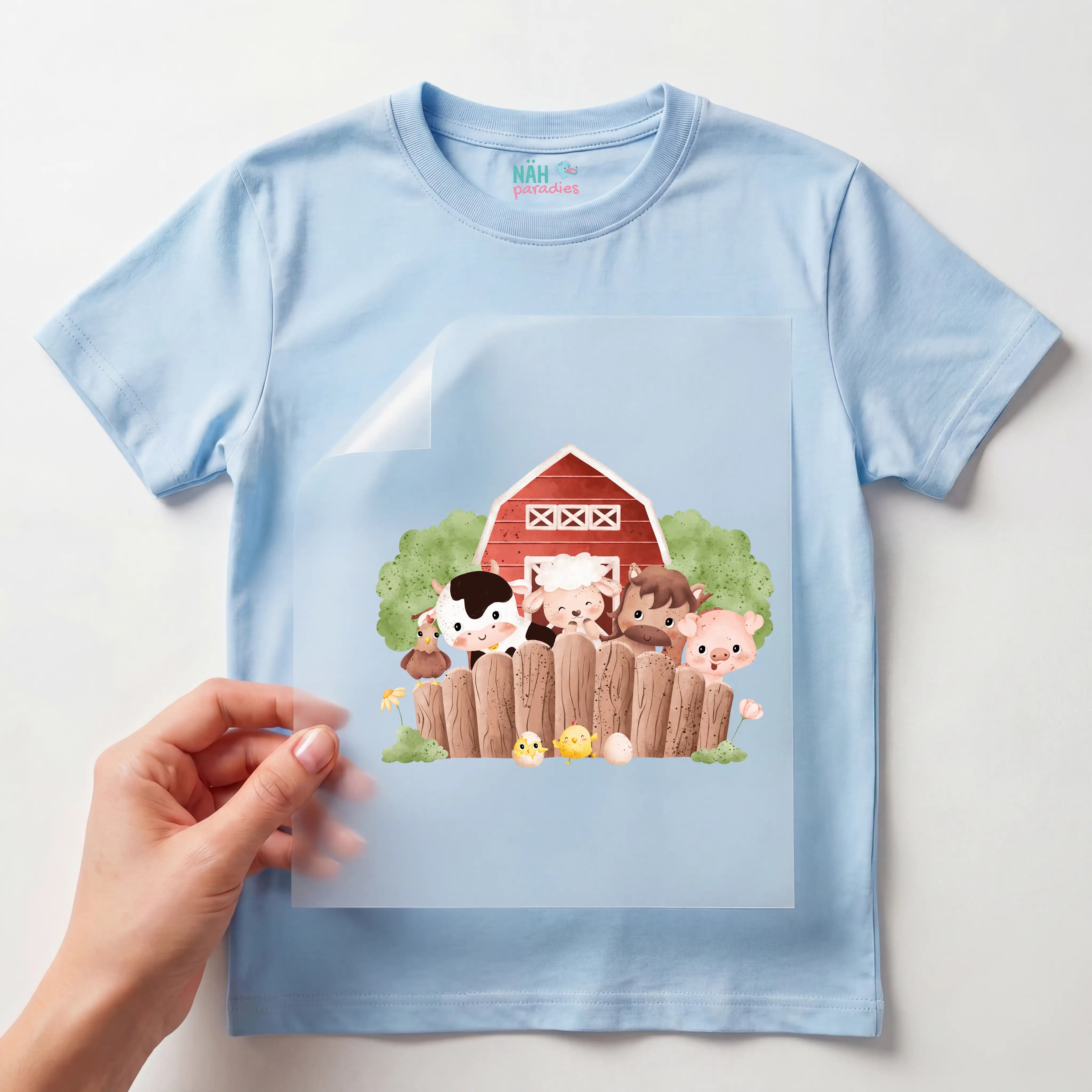 Bügelbild süße Bauernhof Freunde