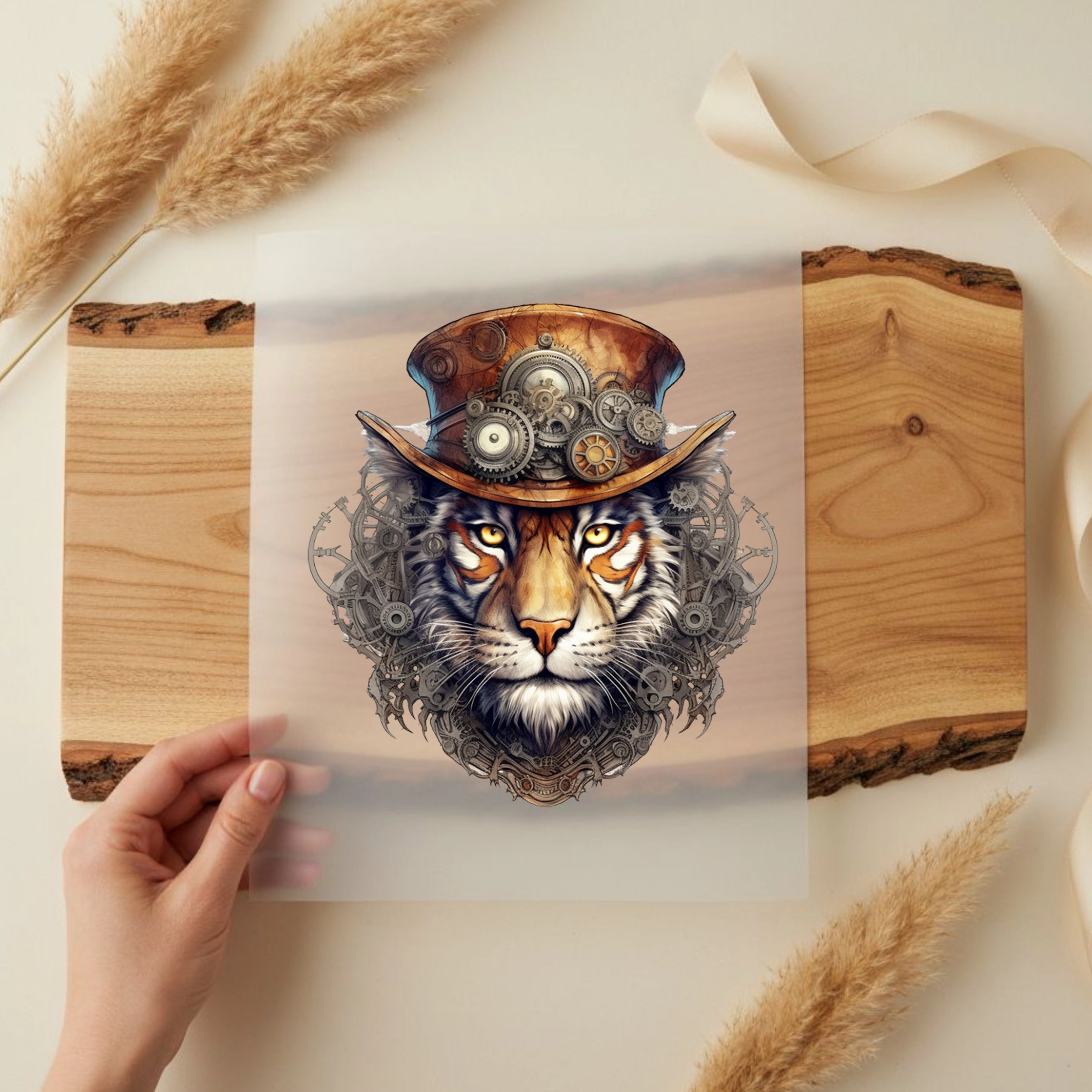 Bügelbild Tiger Industrial