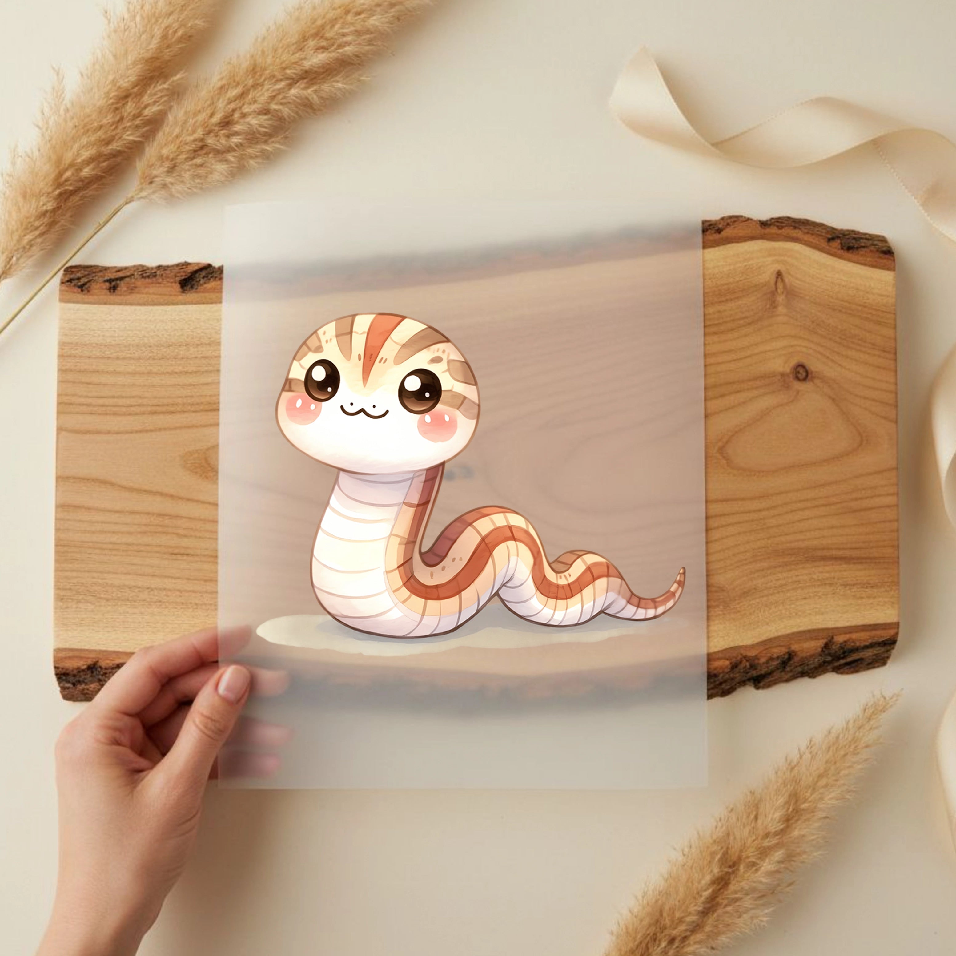 Bügelbild Baby Schlange