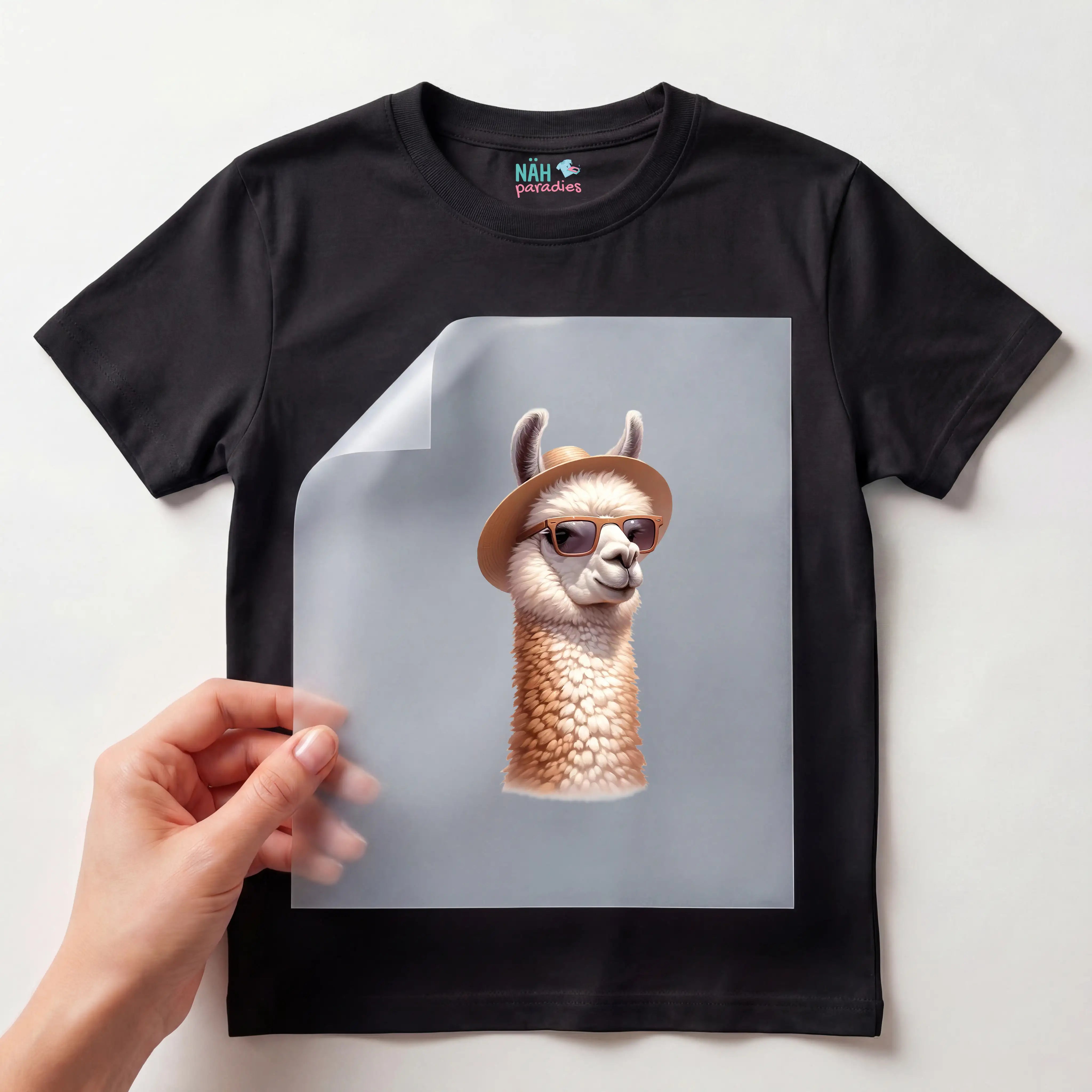 Bügelbild Lama der Coolness