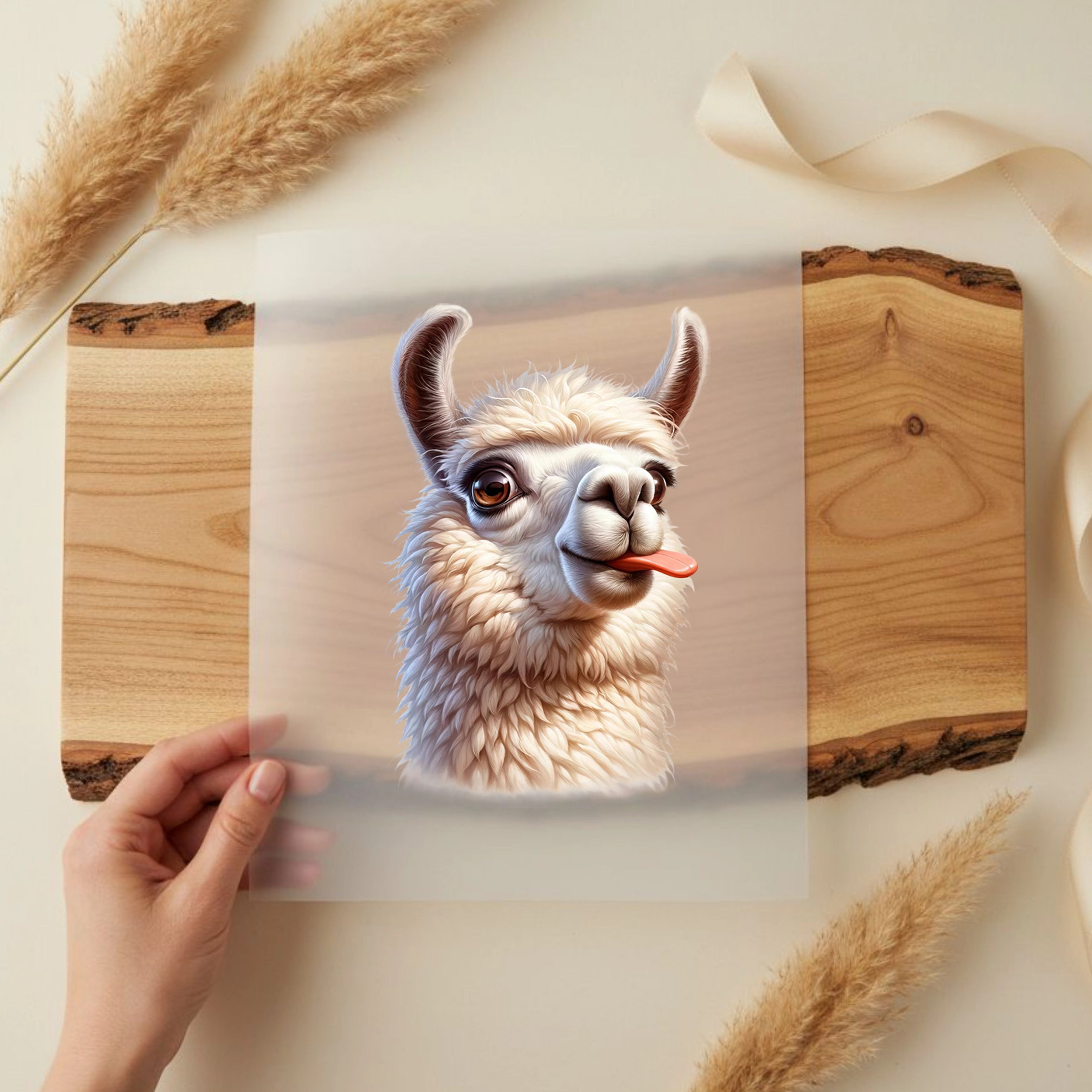 Bügelbild Freches Lama Freundchen