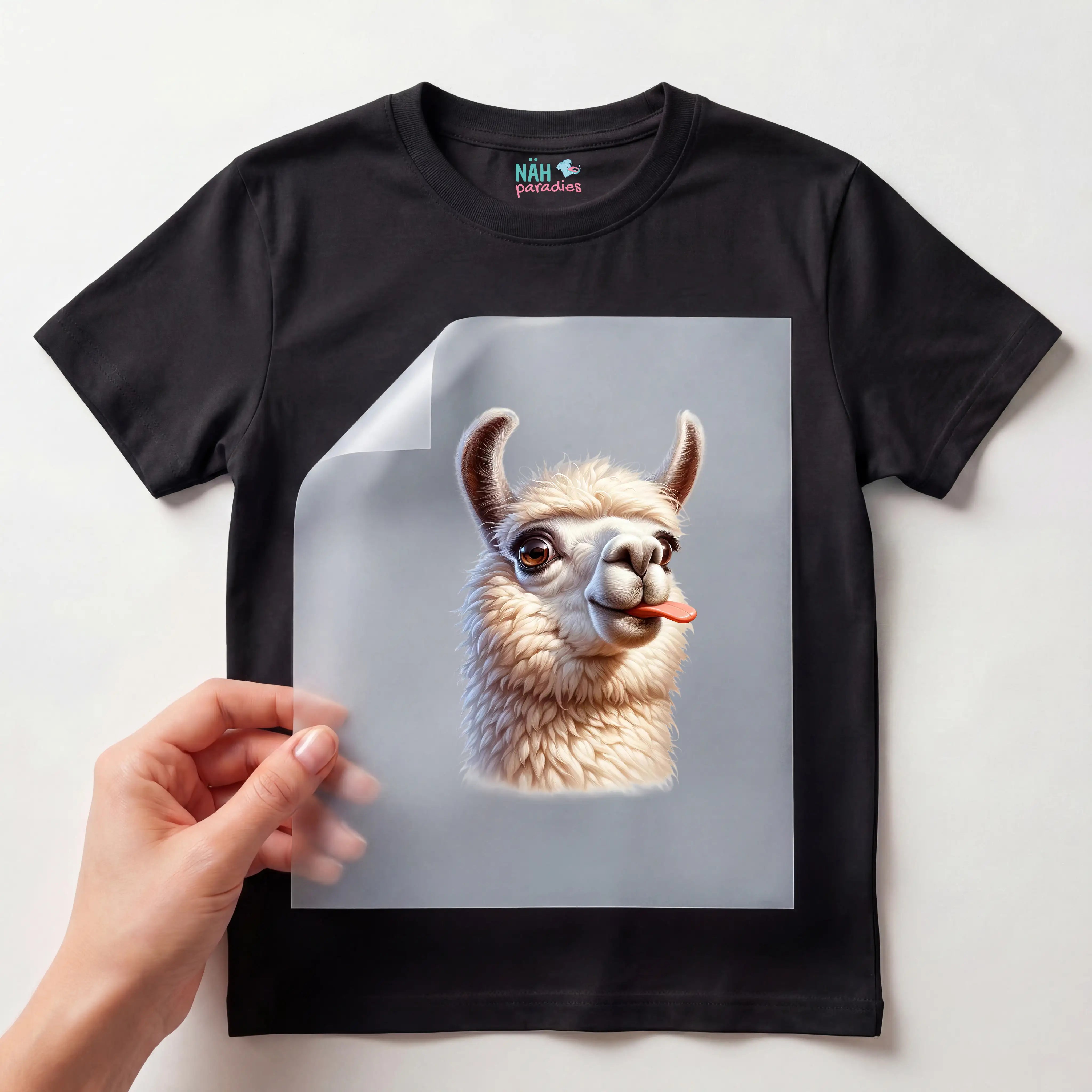 Bügelbild Freches Lama Freundchen