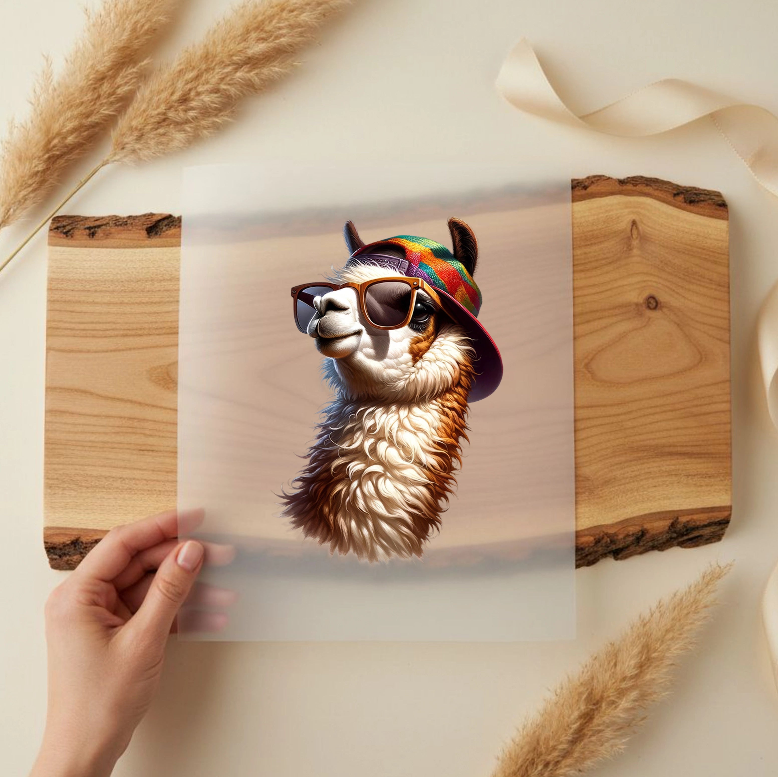 Bügelbild Lama Tony