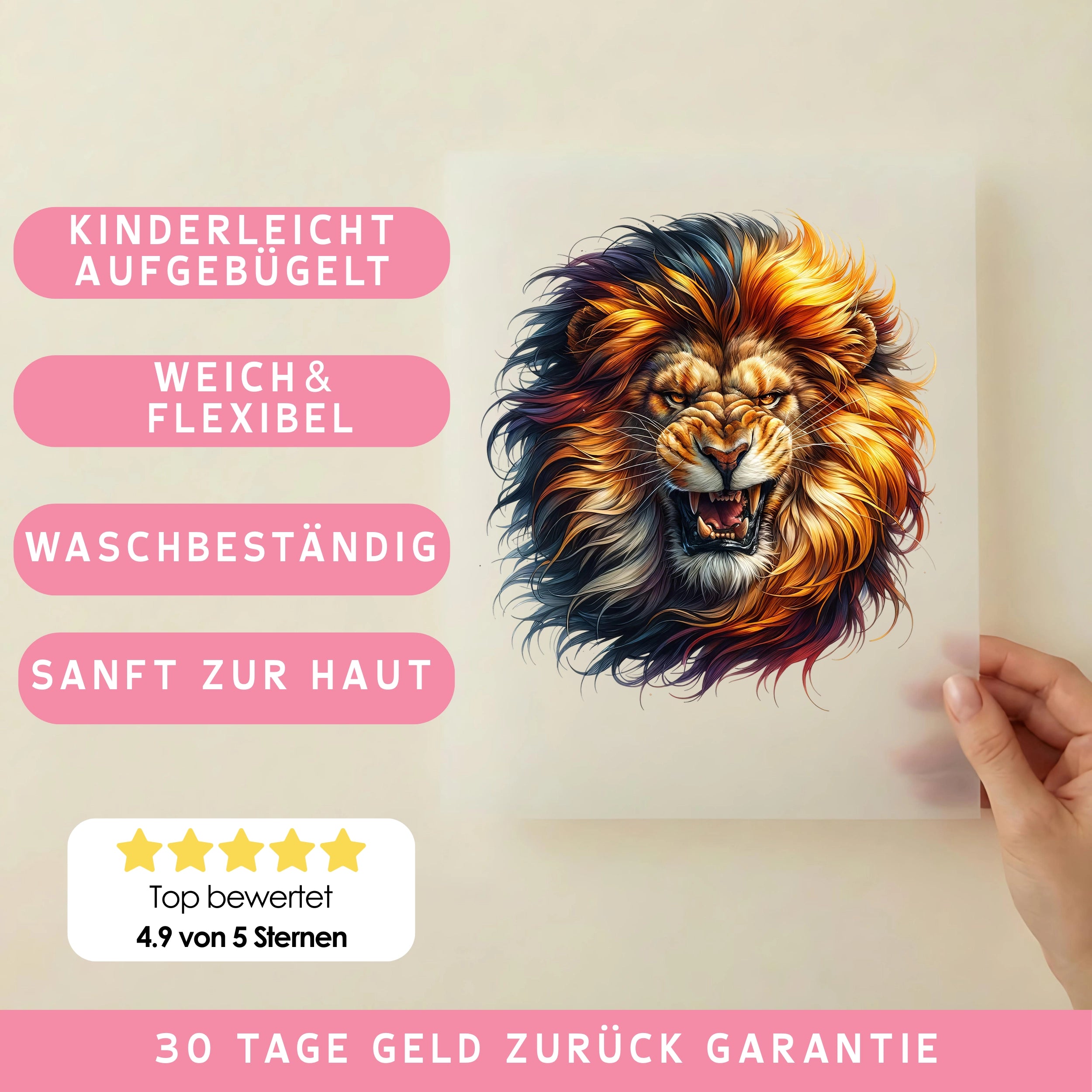 Bügelbild Wilder Löwenglanz