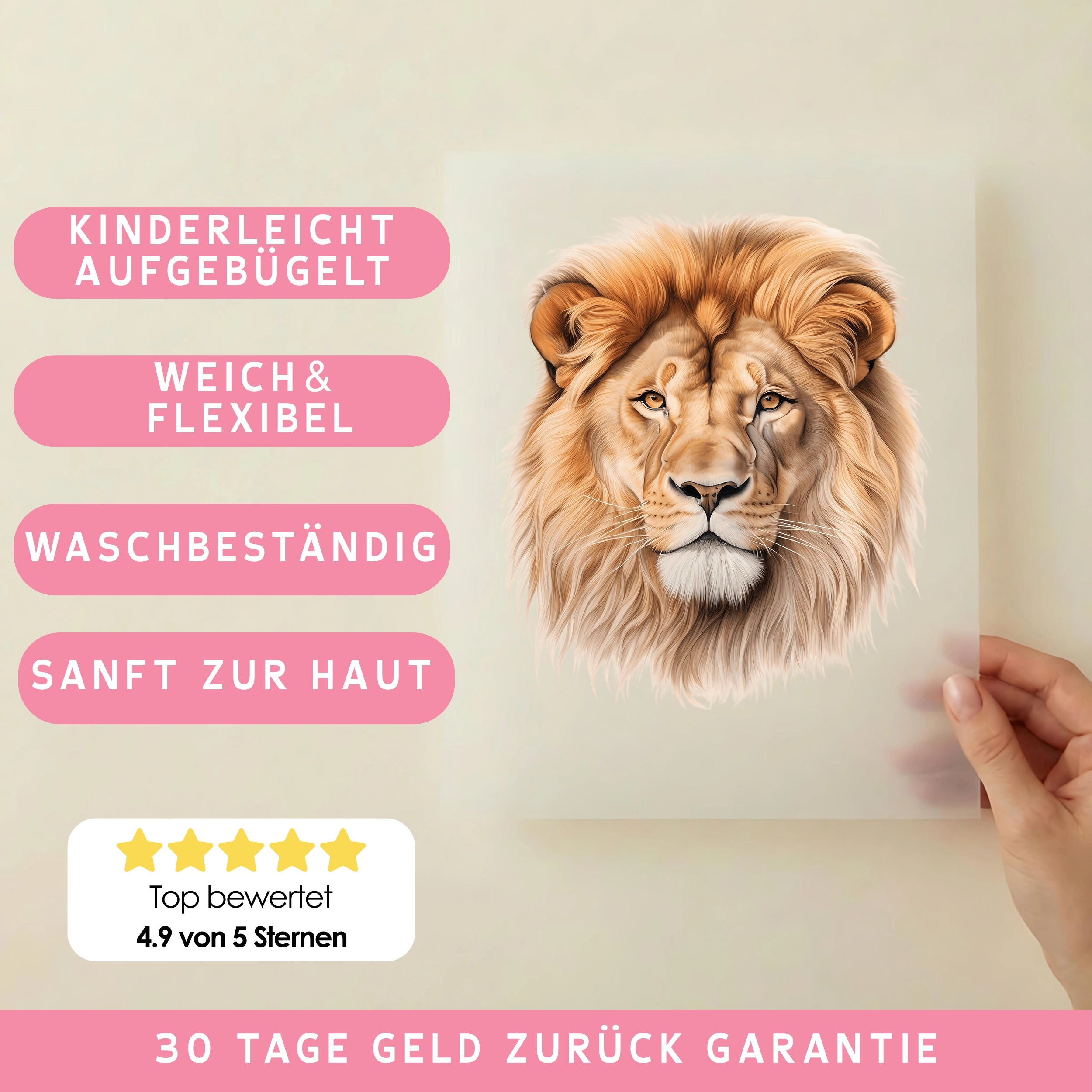 Bügelbild Goldener Jäger