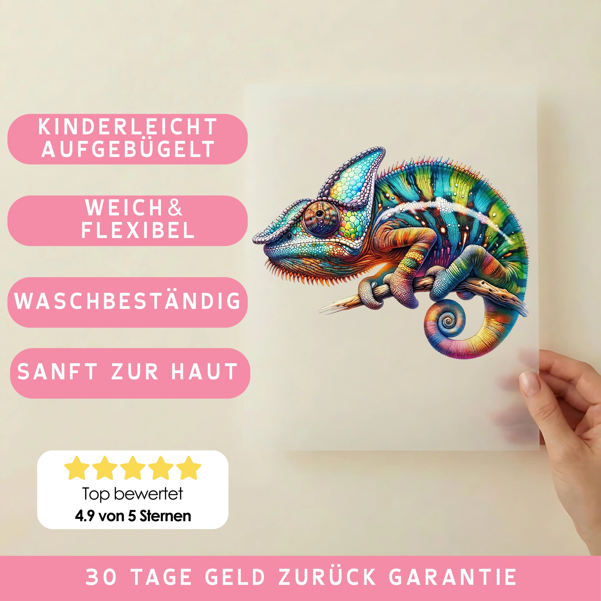 Bügelbild Bunter Tarnkünstler