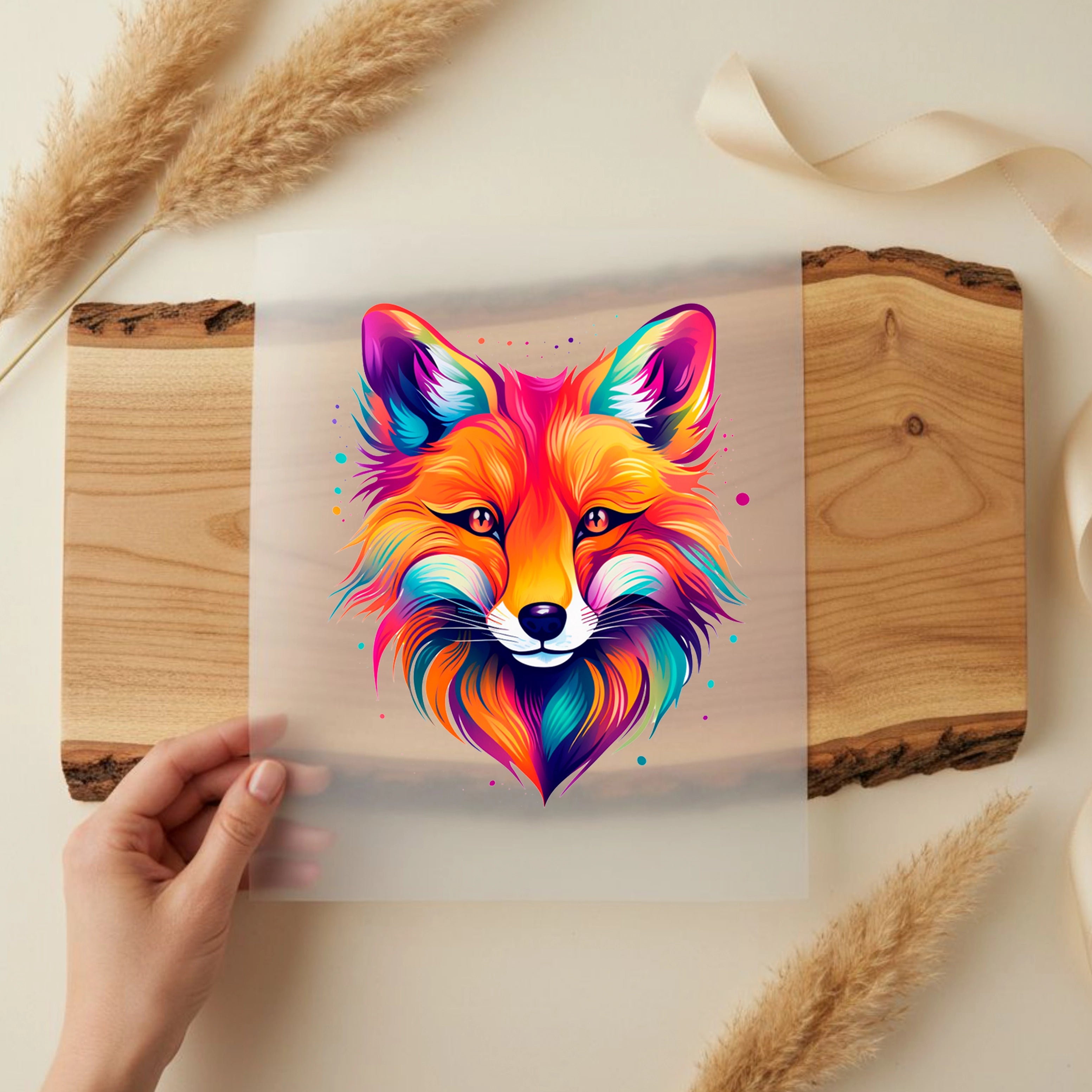 Bügelbild Farbenfuchs