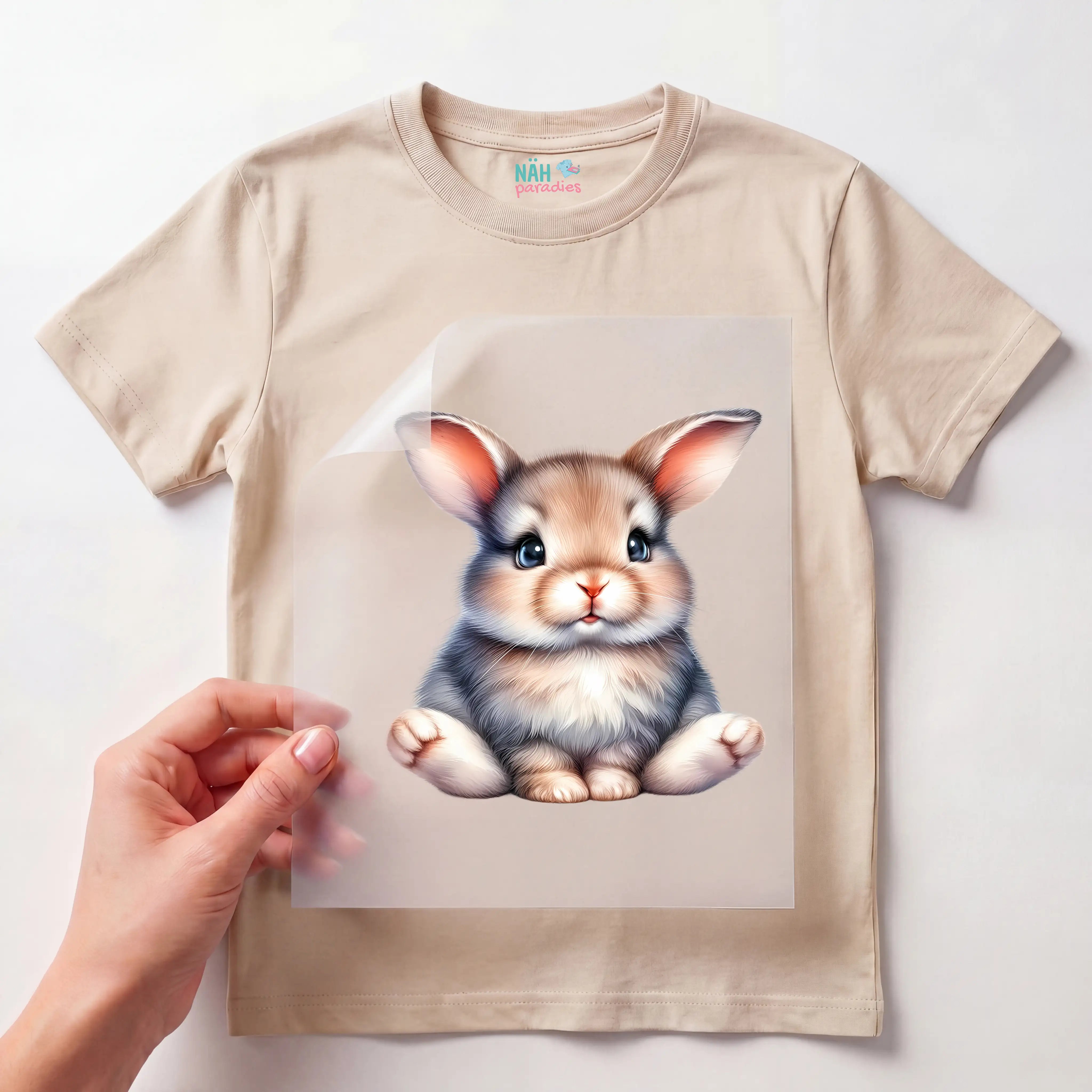 Bügelbild Hoppelhase Flauschtraum