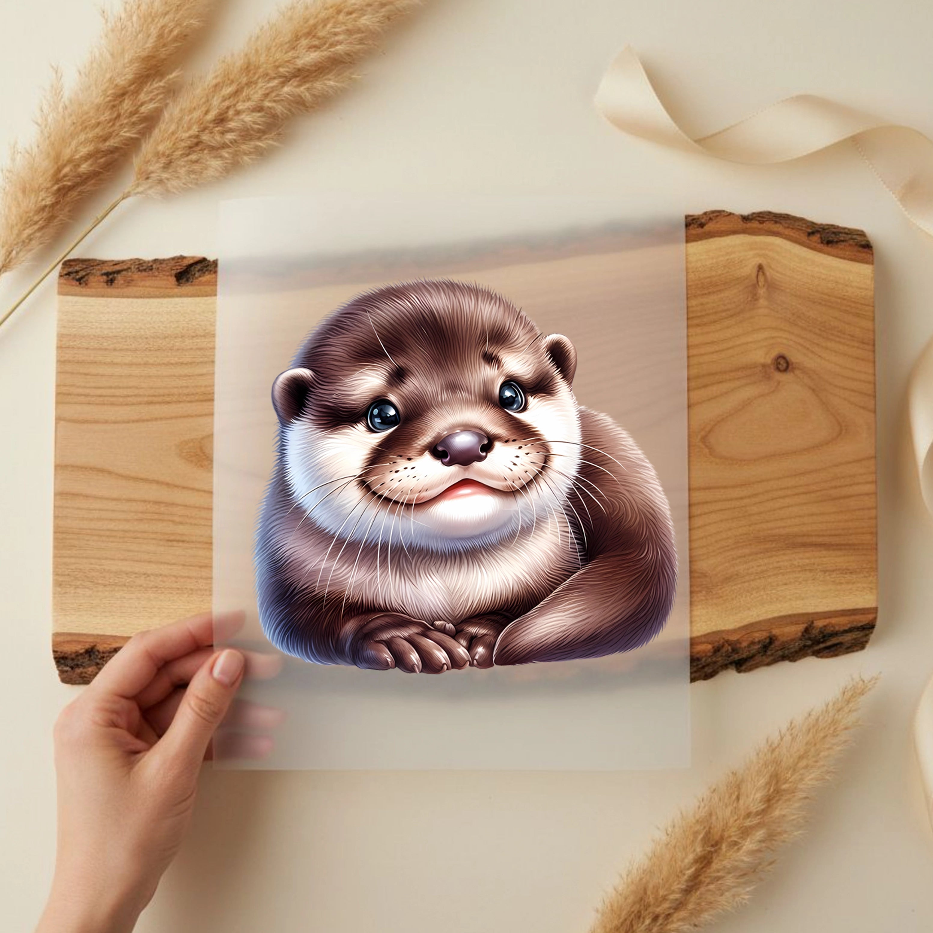 Bügelbild Otterchen Herzensfreund