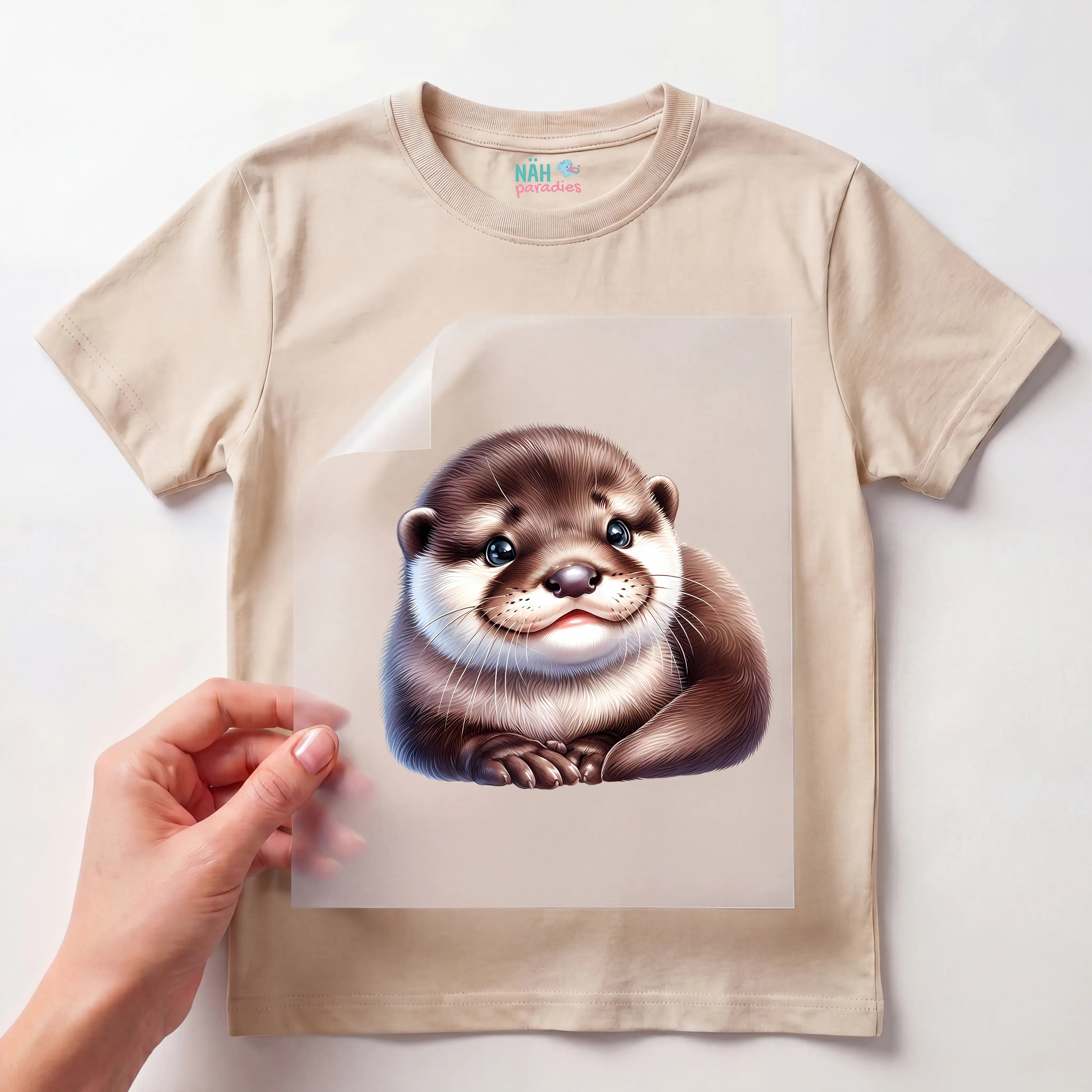 Bügelbild Otterchen Herzensfreund