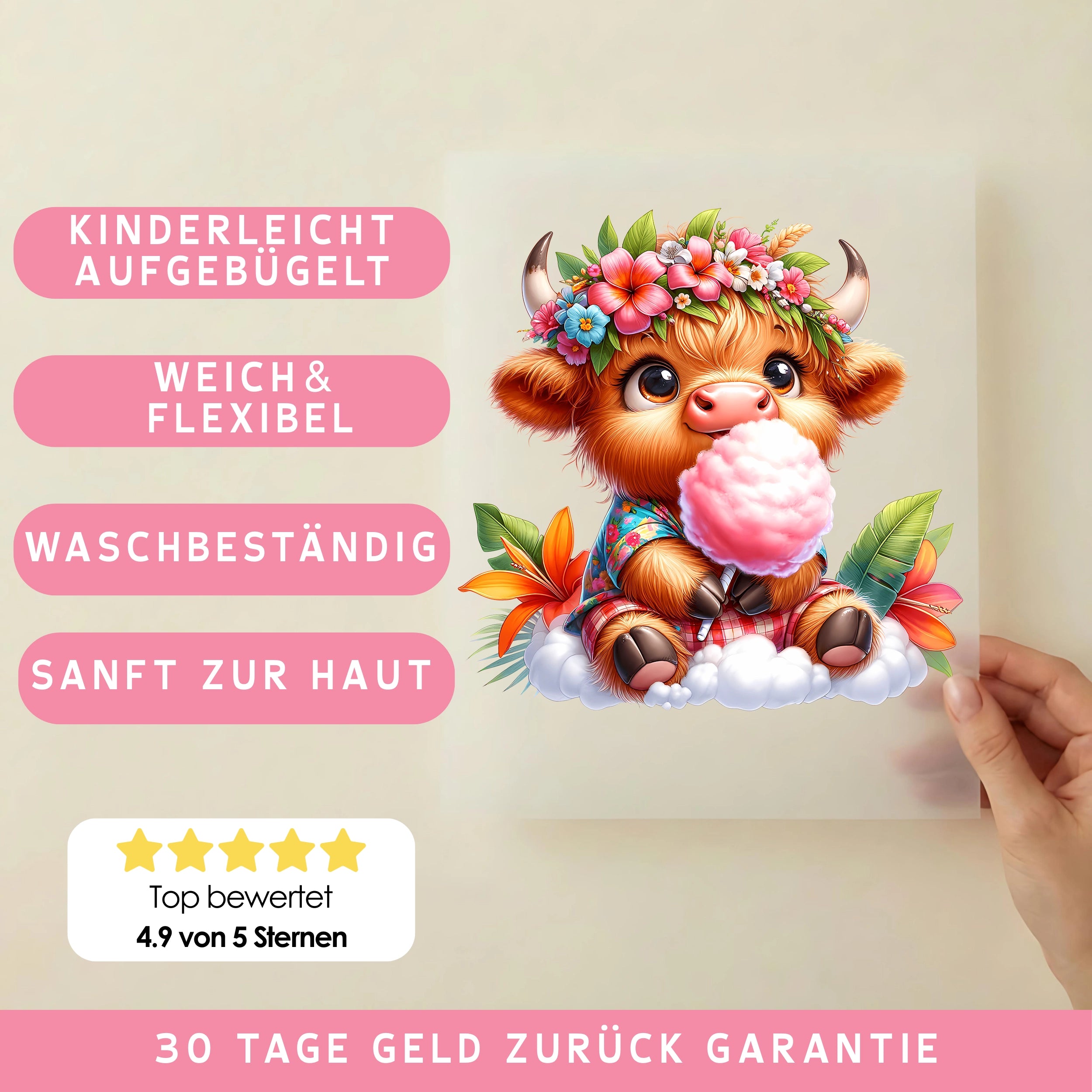 Bügelbild Kuh Luma Zuckernaschi