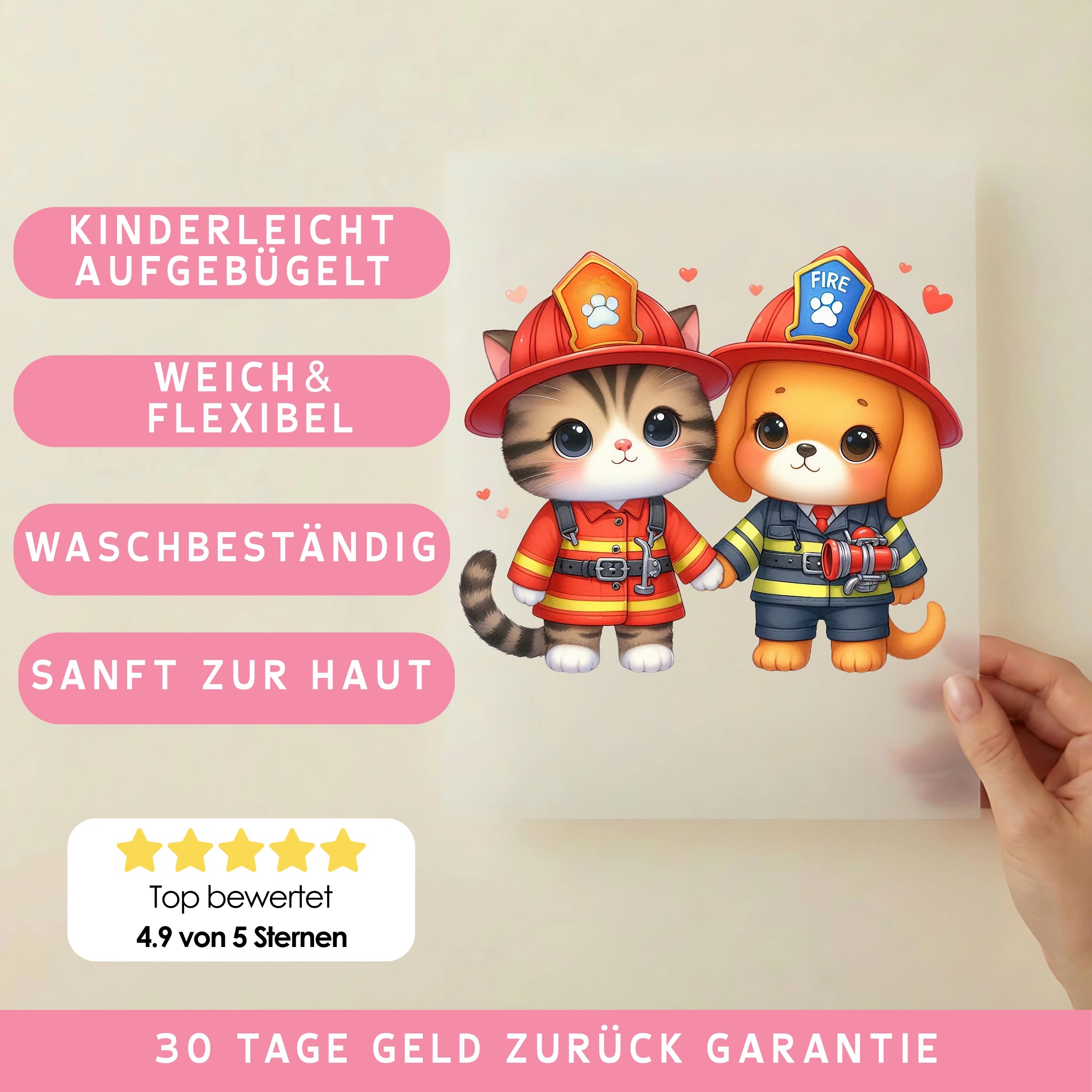 Bügelbild Feuerwehrfreunde Flammenhelden