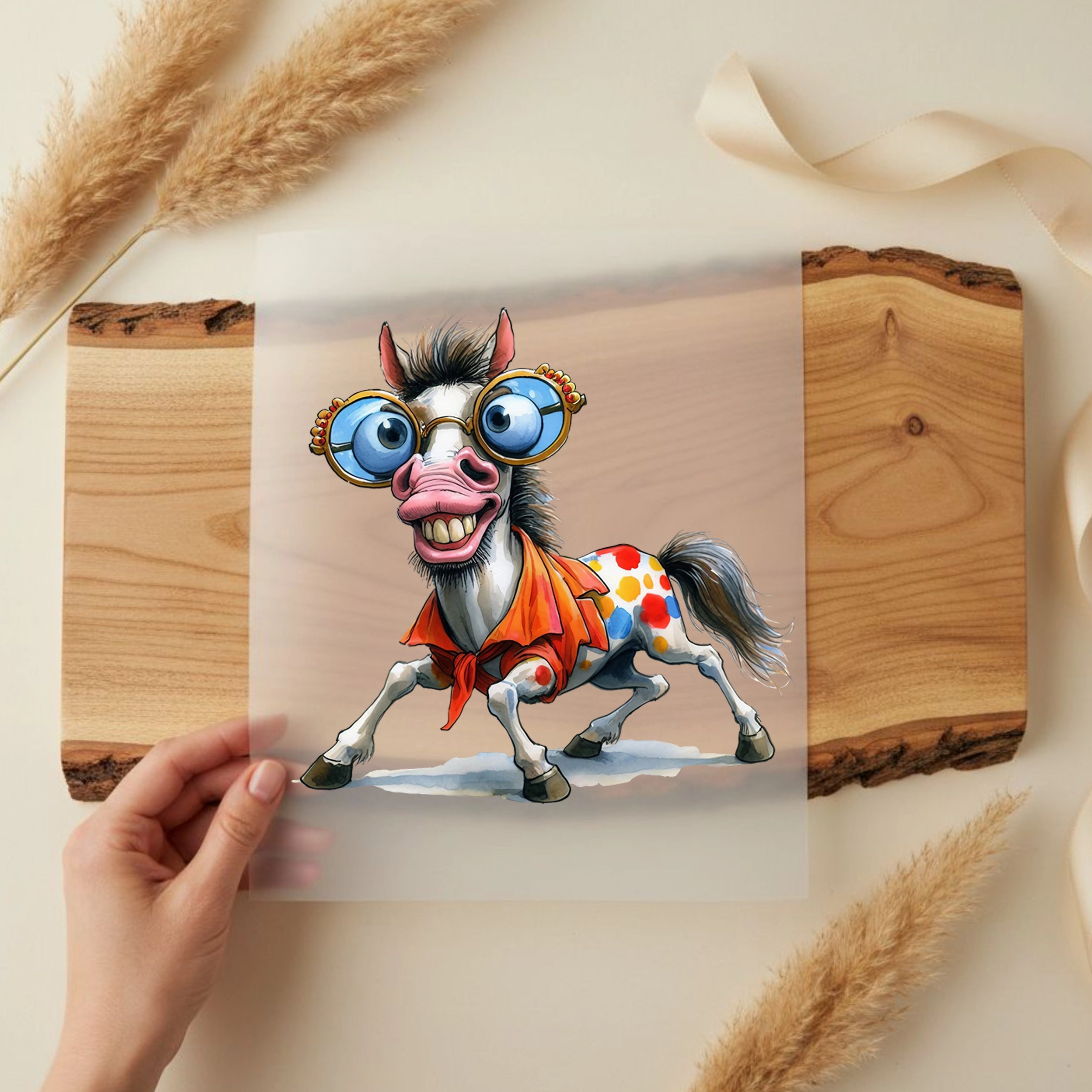 Bügelbild Gute Laune Pferd