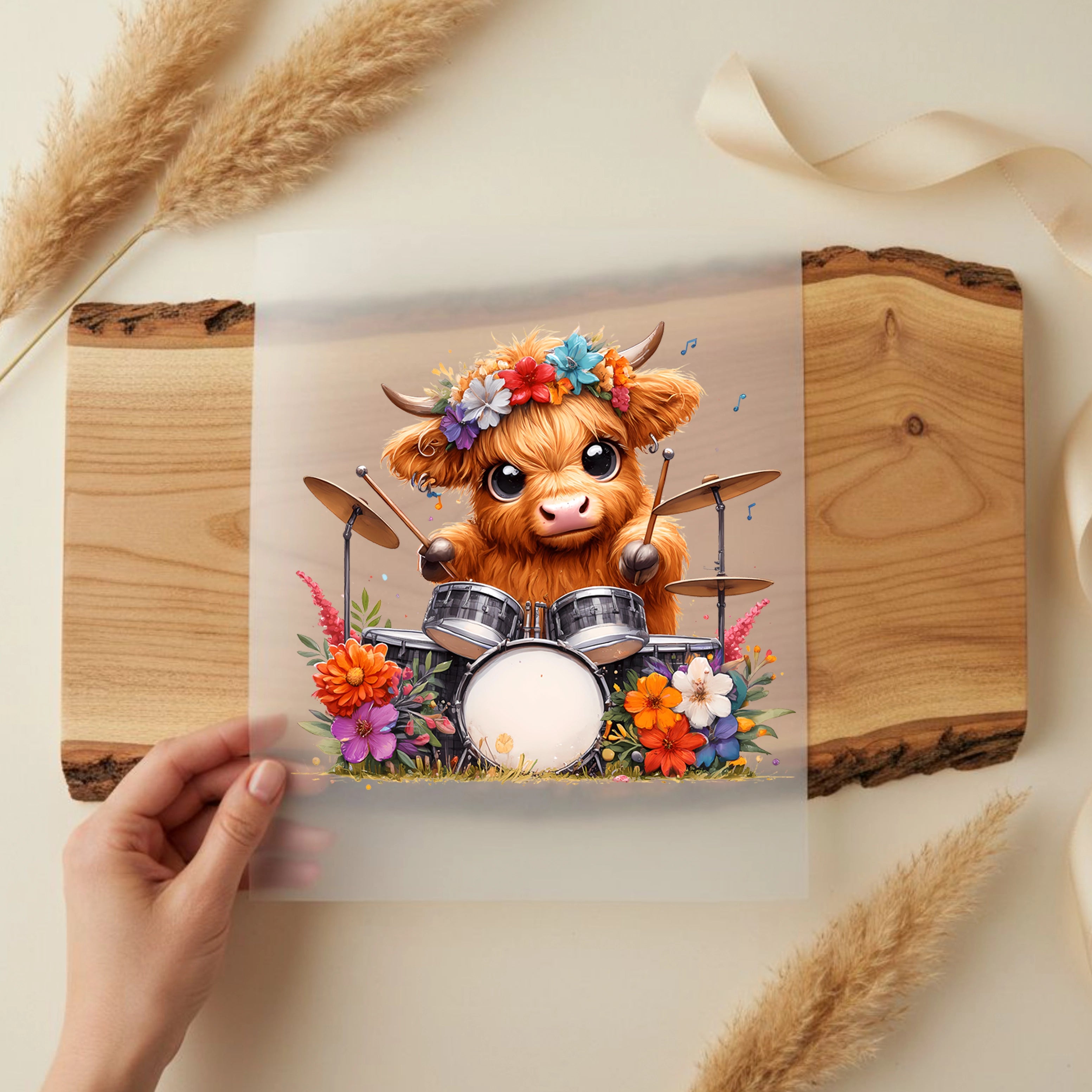 Bügelbild Kuhmusikant