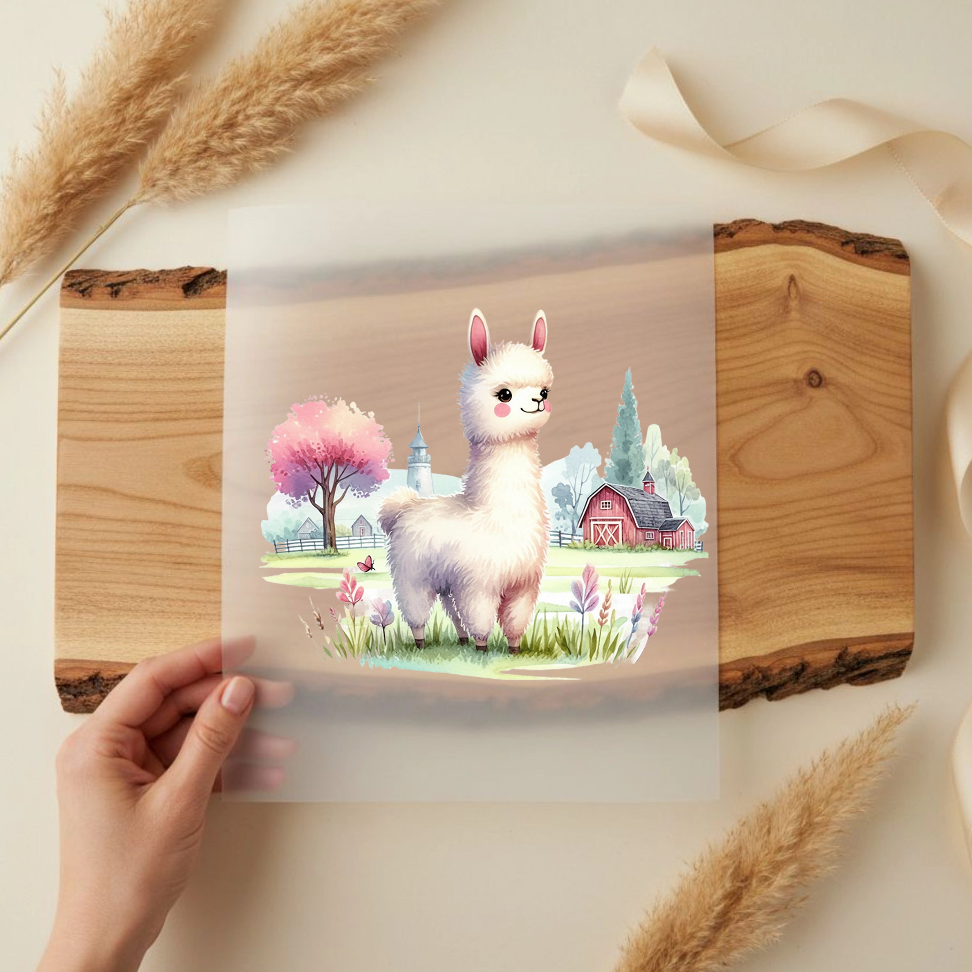 Bügelbild Lama Landliebe