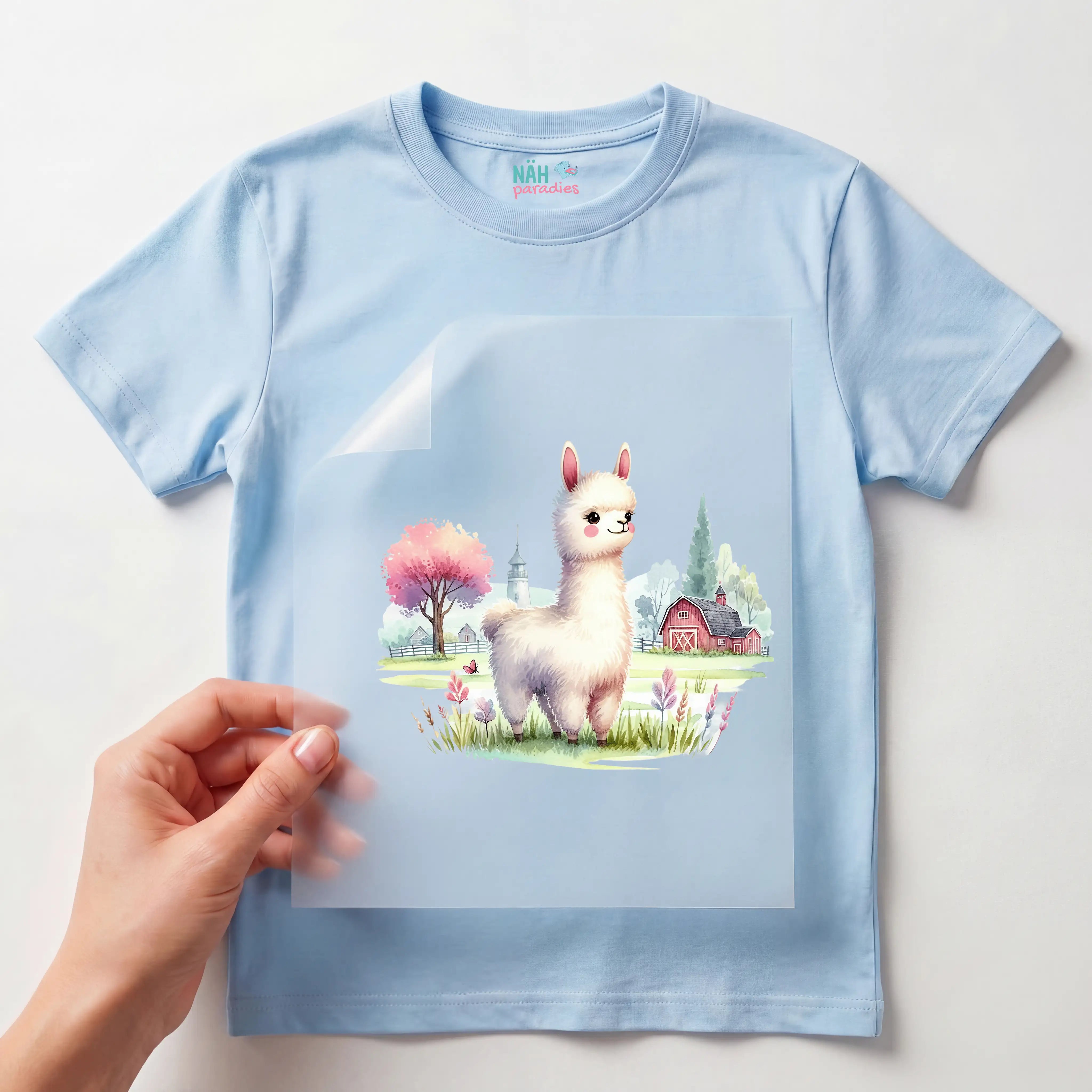 Bügelbild Lama Landliebe