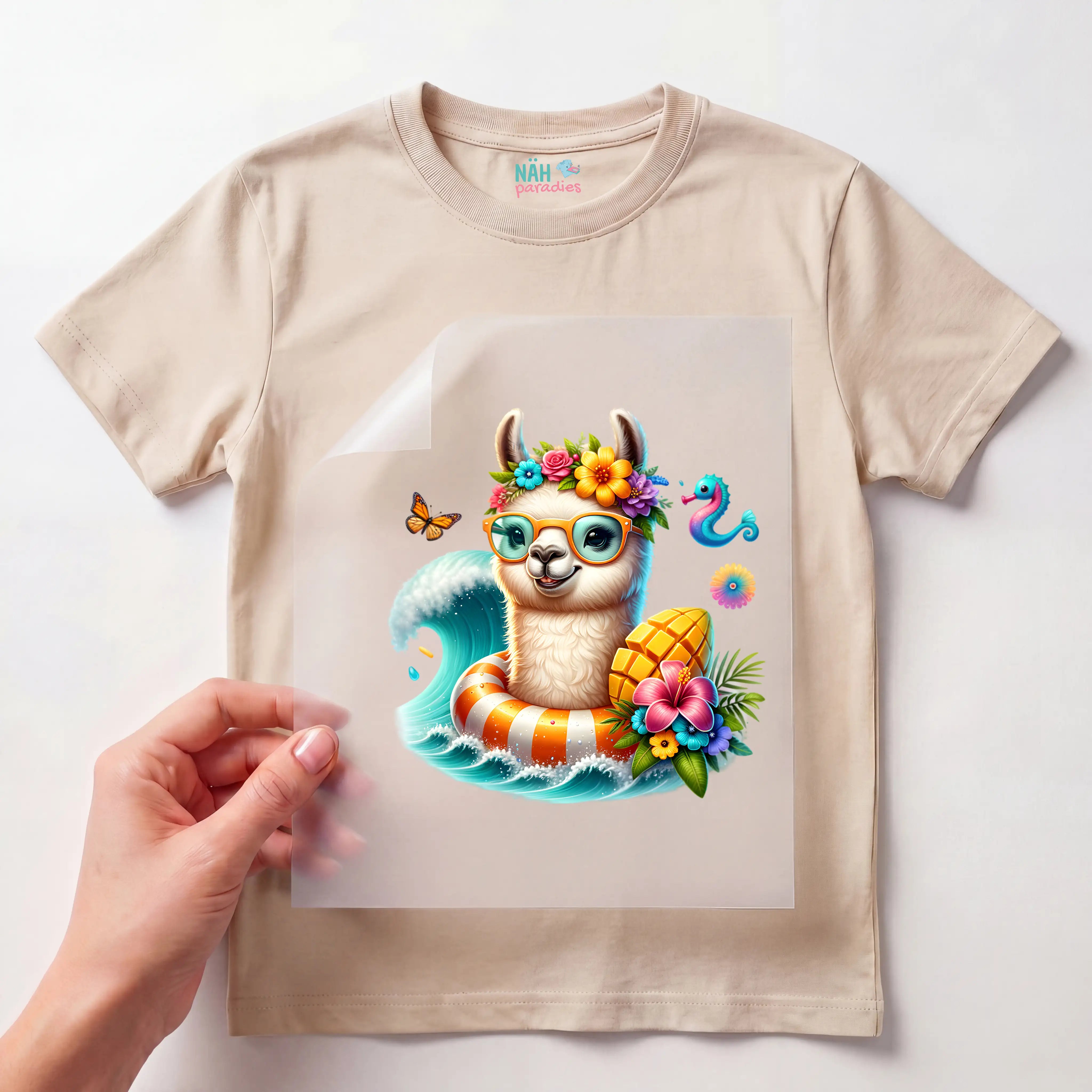Bügelbild karibisches Lama Peppy