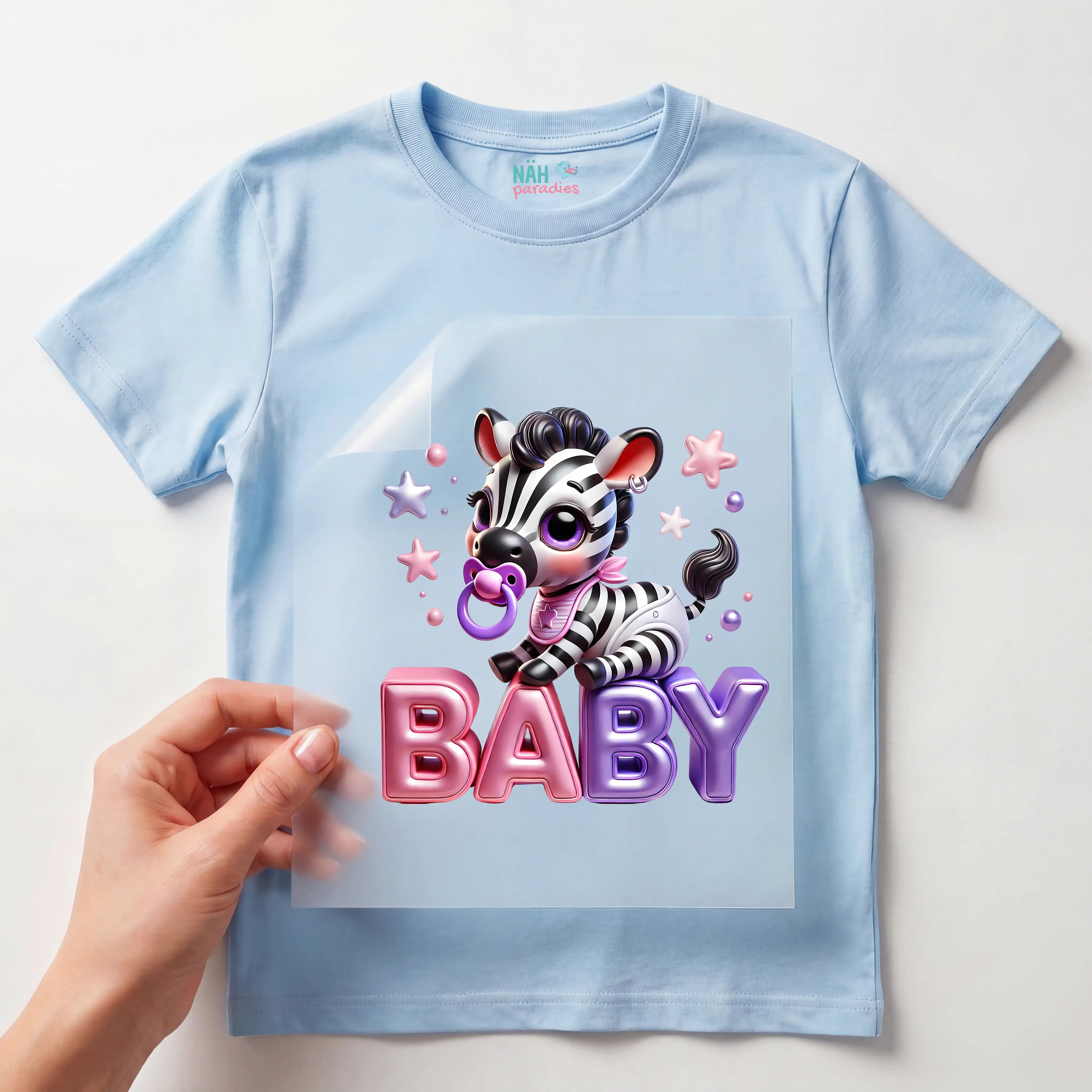 Bügelbild Baby Zebra Stripey