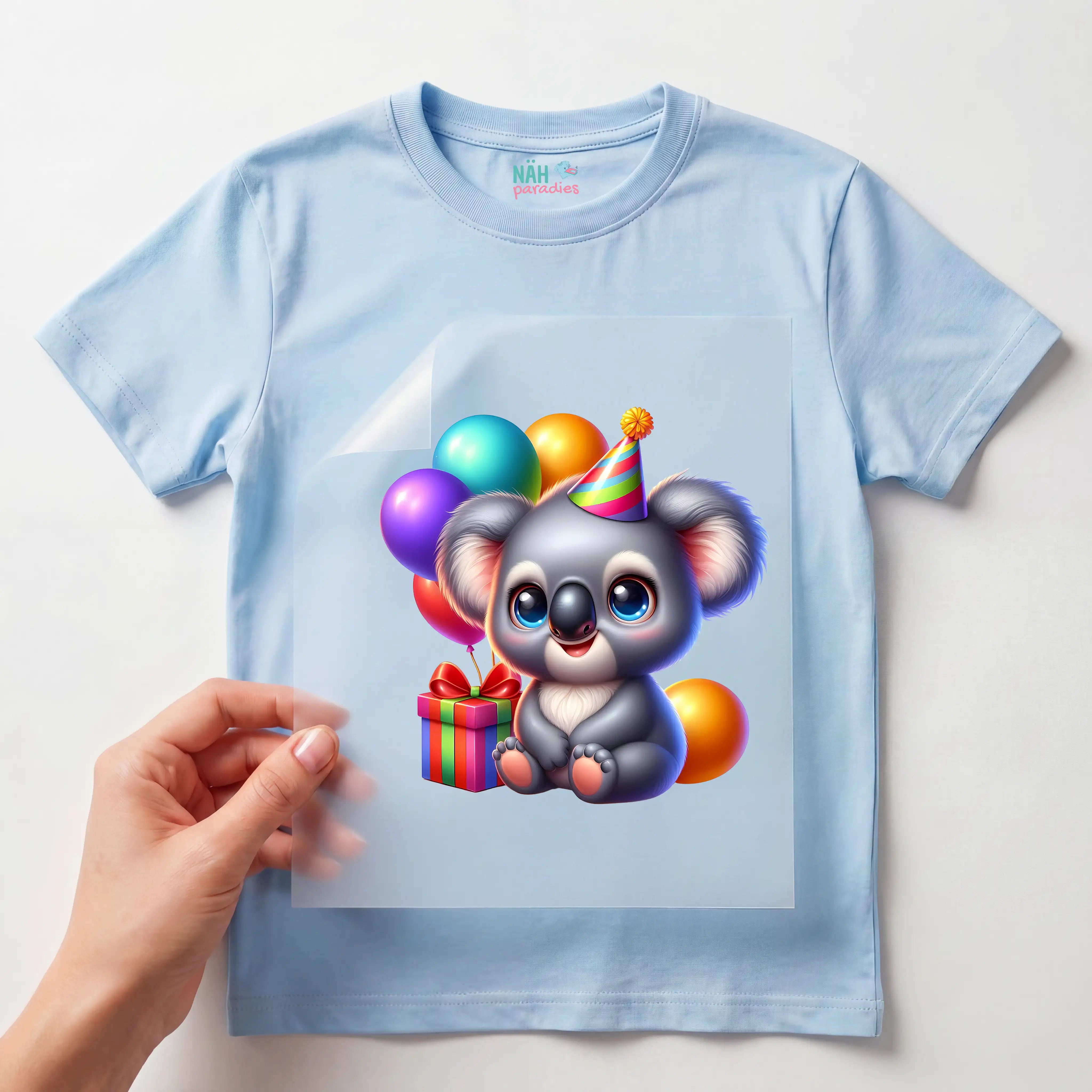 Bügelbild Baby Koala Geburtstag