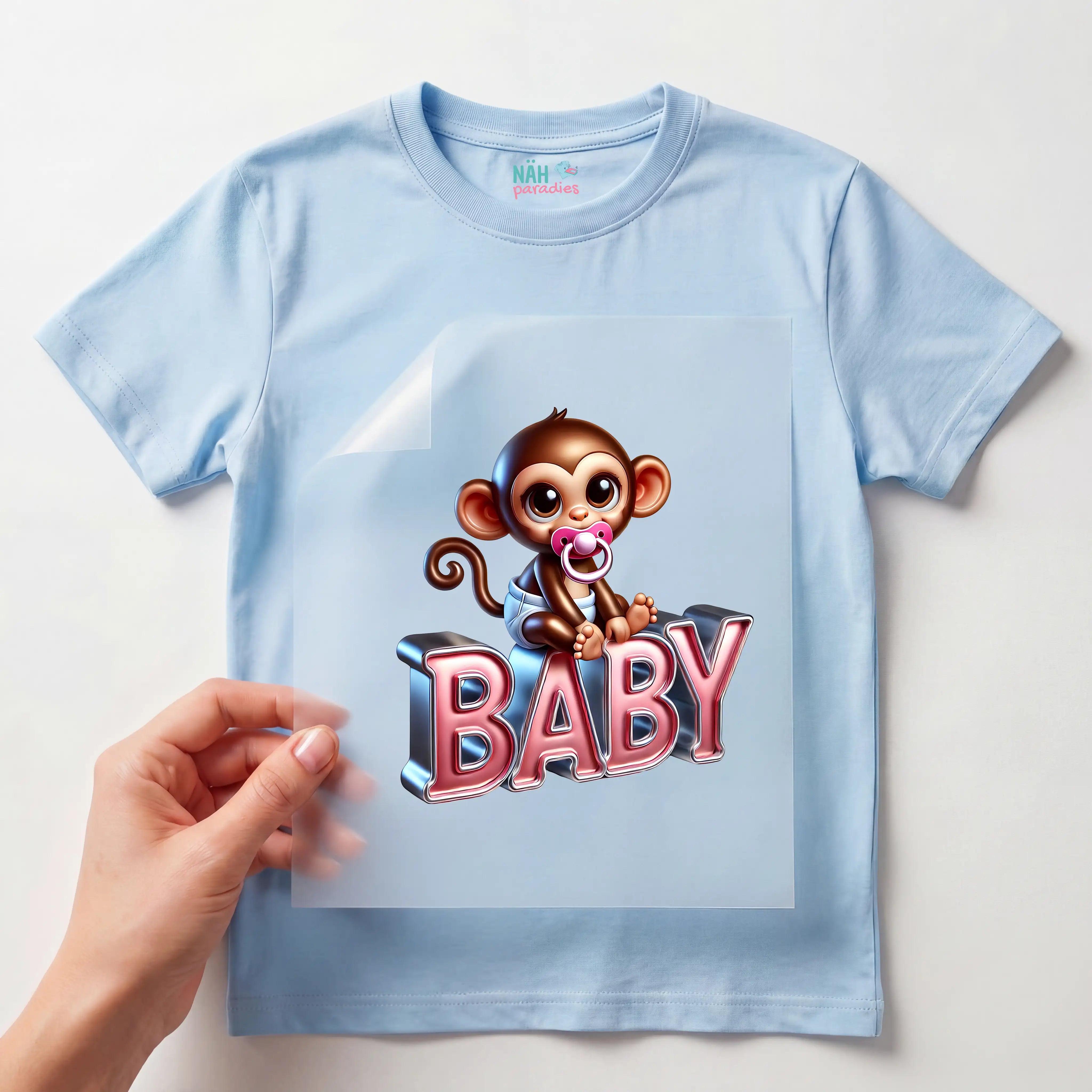 Bügelbild Baby Affe Chippy