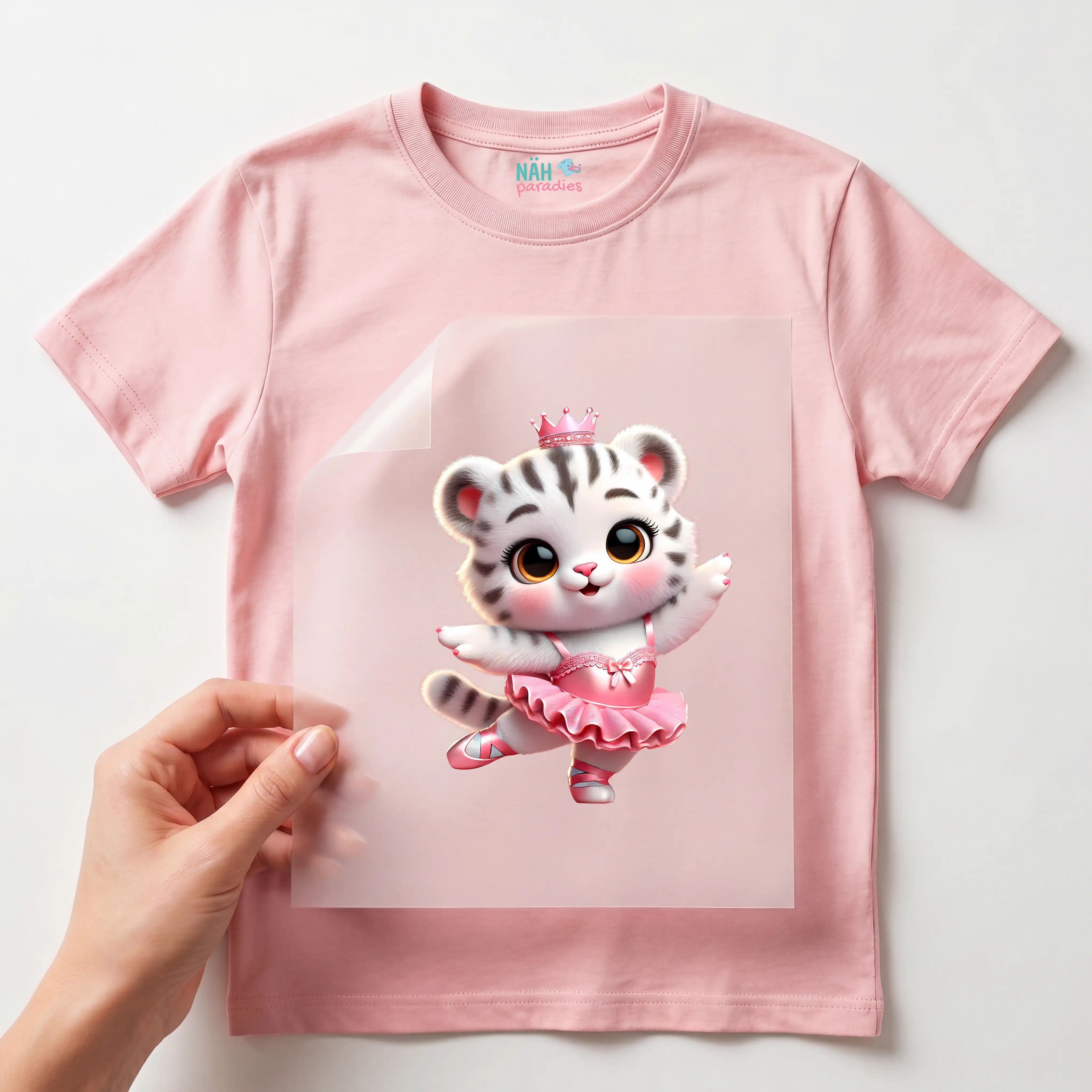 Bügelbild Ballerina Tigerchen Prinzessin