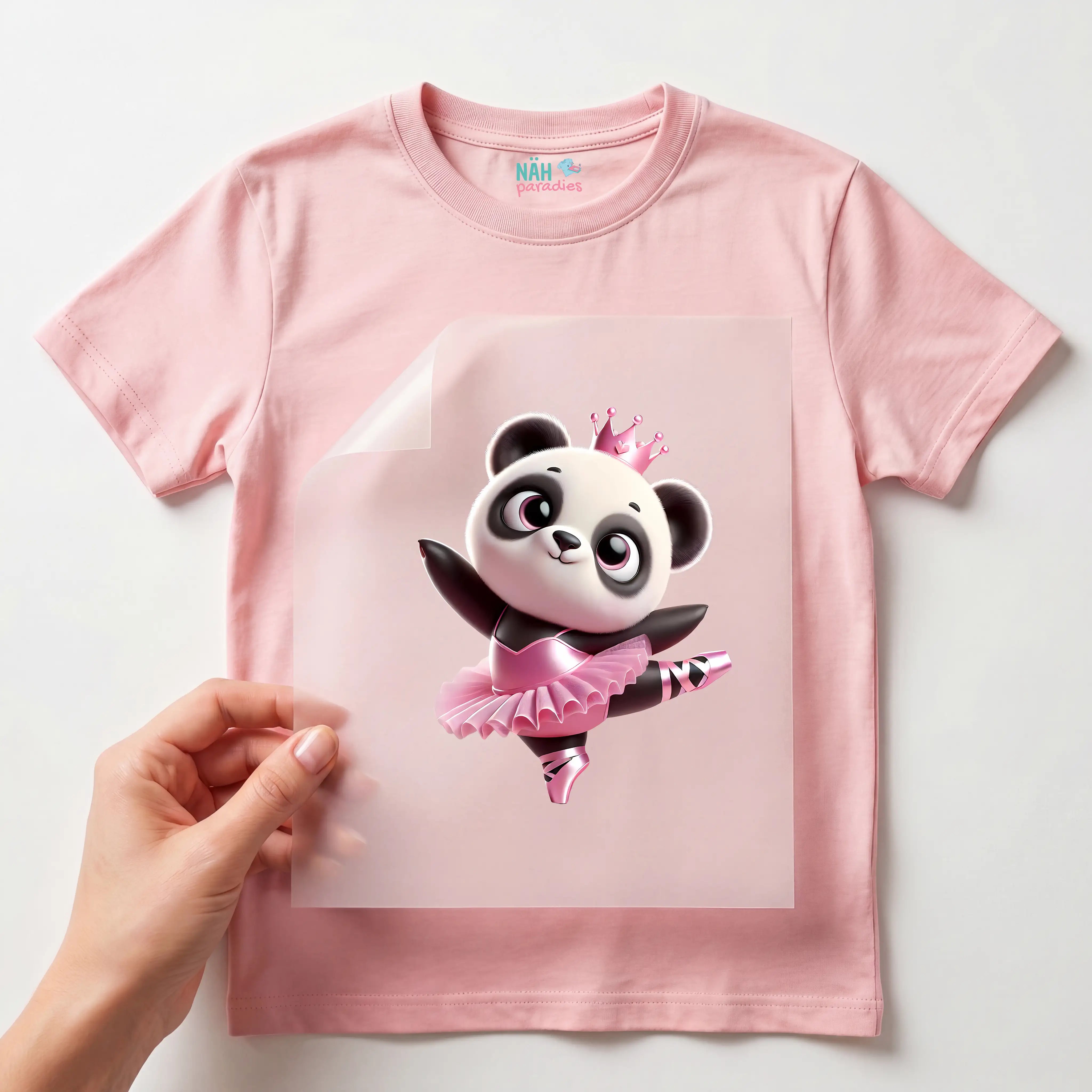 Bügelbild Ballerina Panda Prinzessin