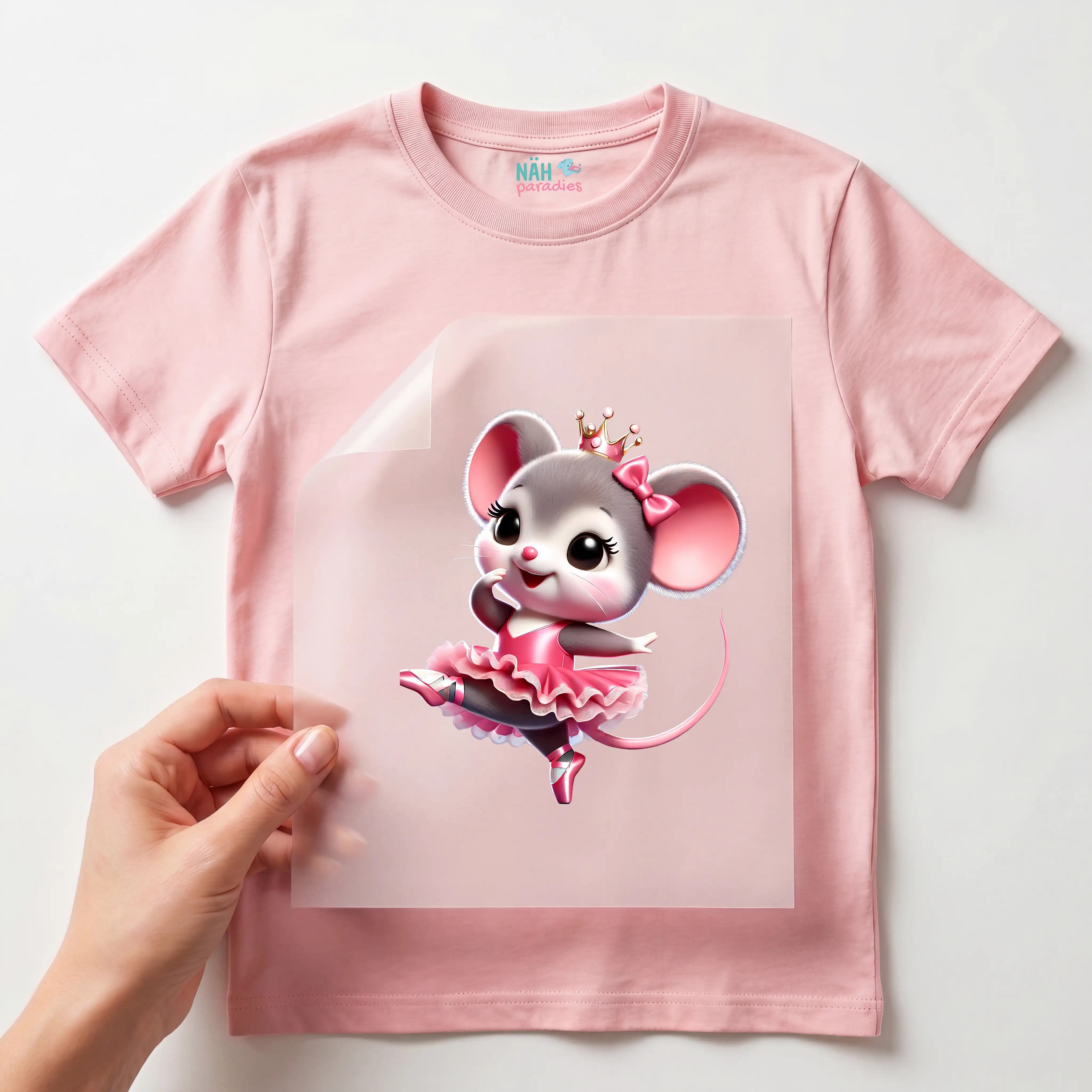 Bügelbild Ballerina Maus Prinzessin