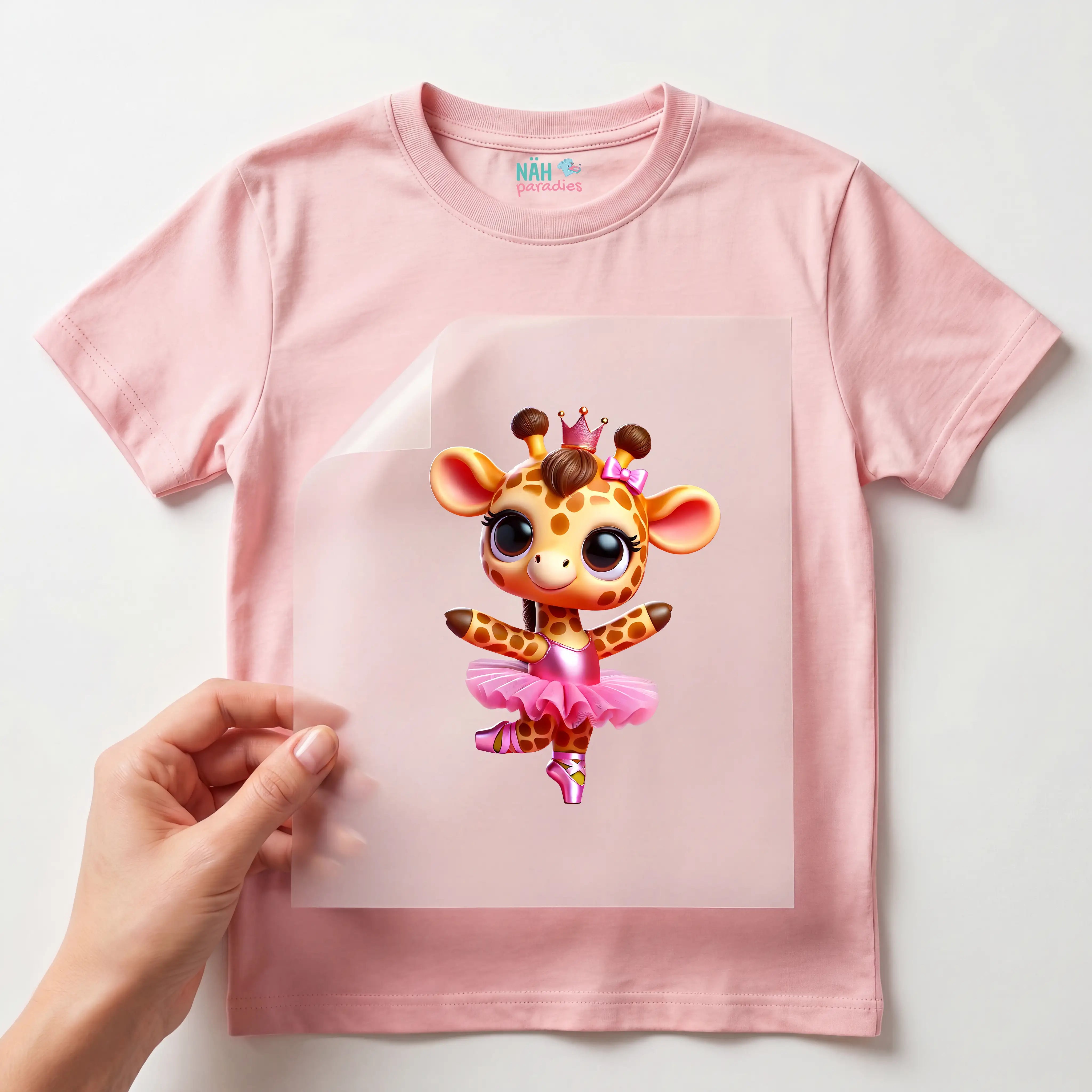Bügelbild Ballerina Giraffenprinzessin