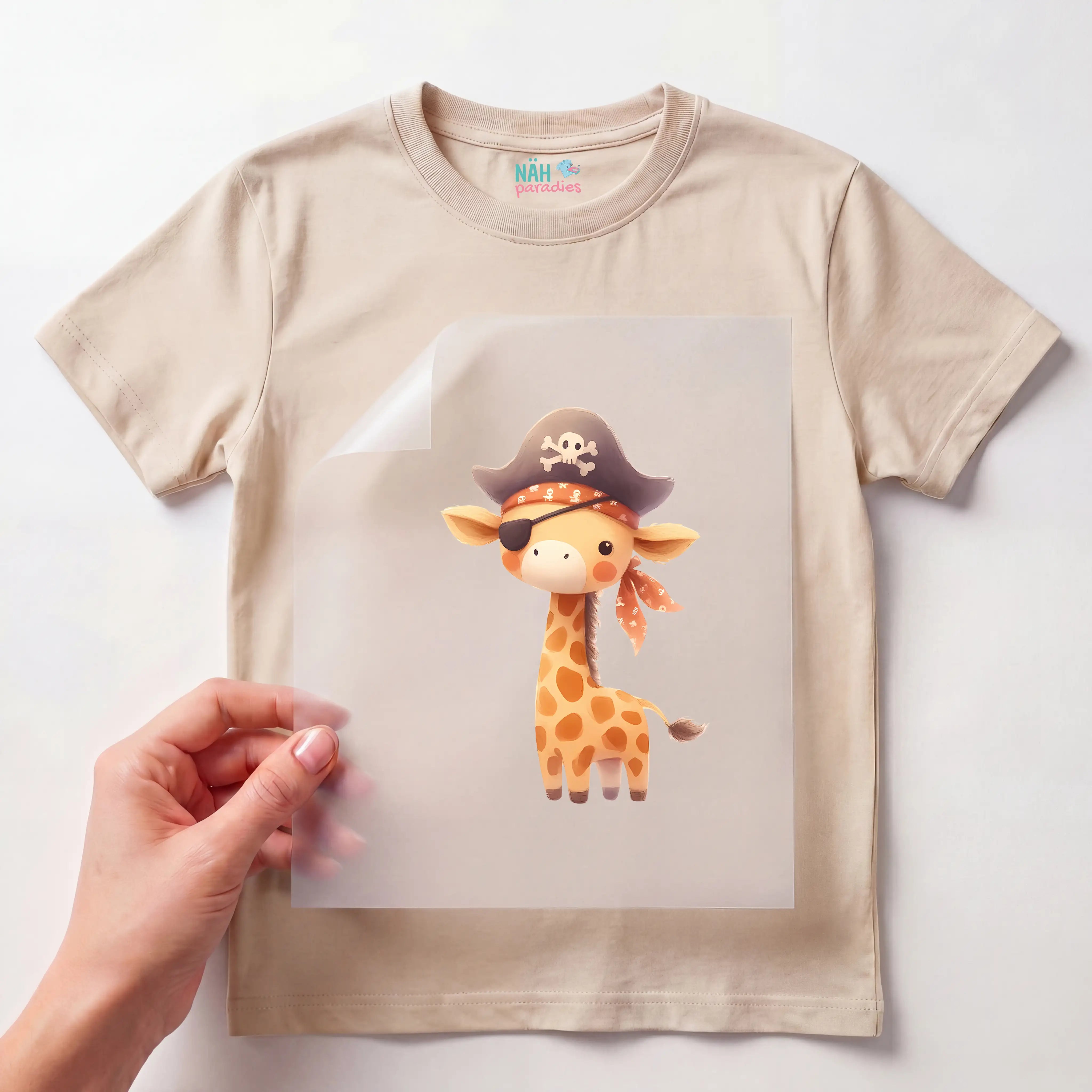 Bügelbild Pirat Giraffe