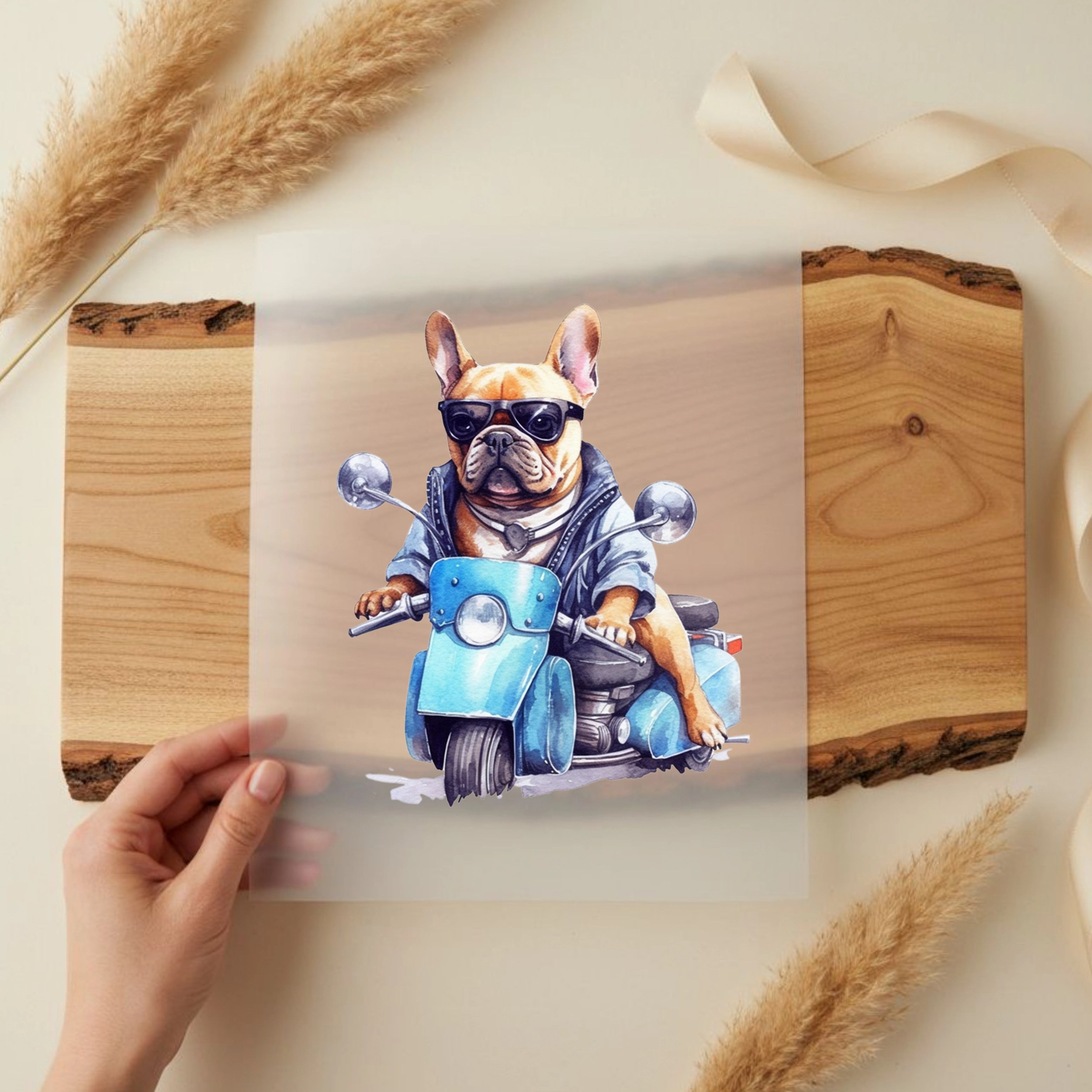 Bügelbild Frenchi Biker Sonnenbrille