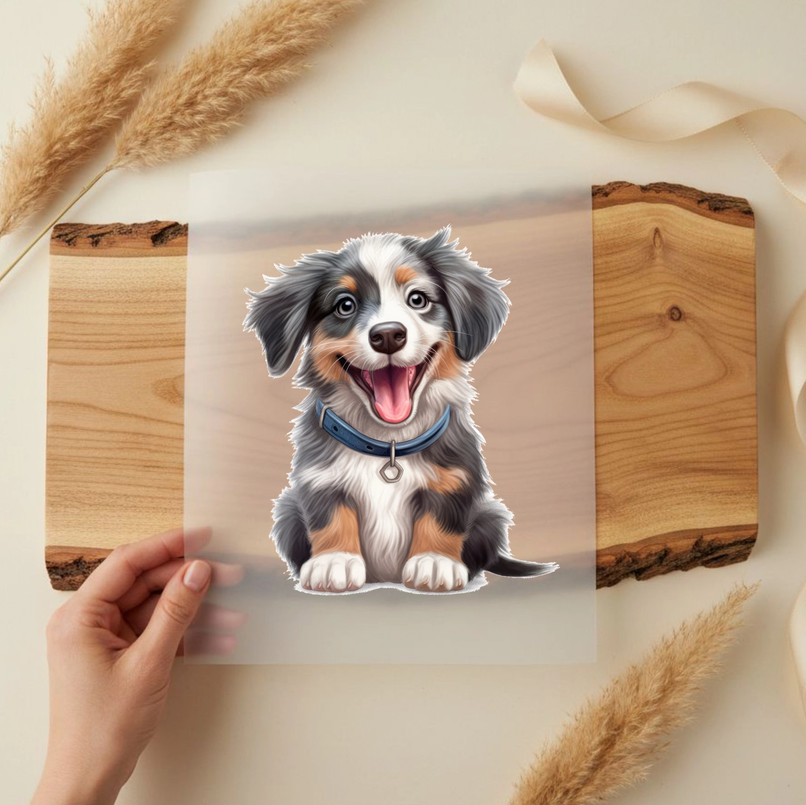 Bügelbild Hund Australian Shepherd