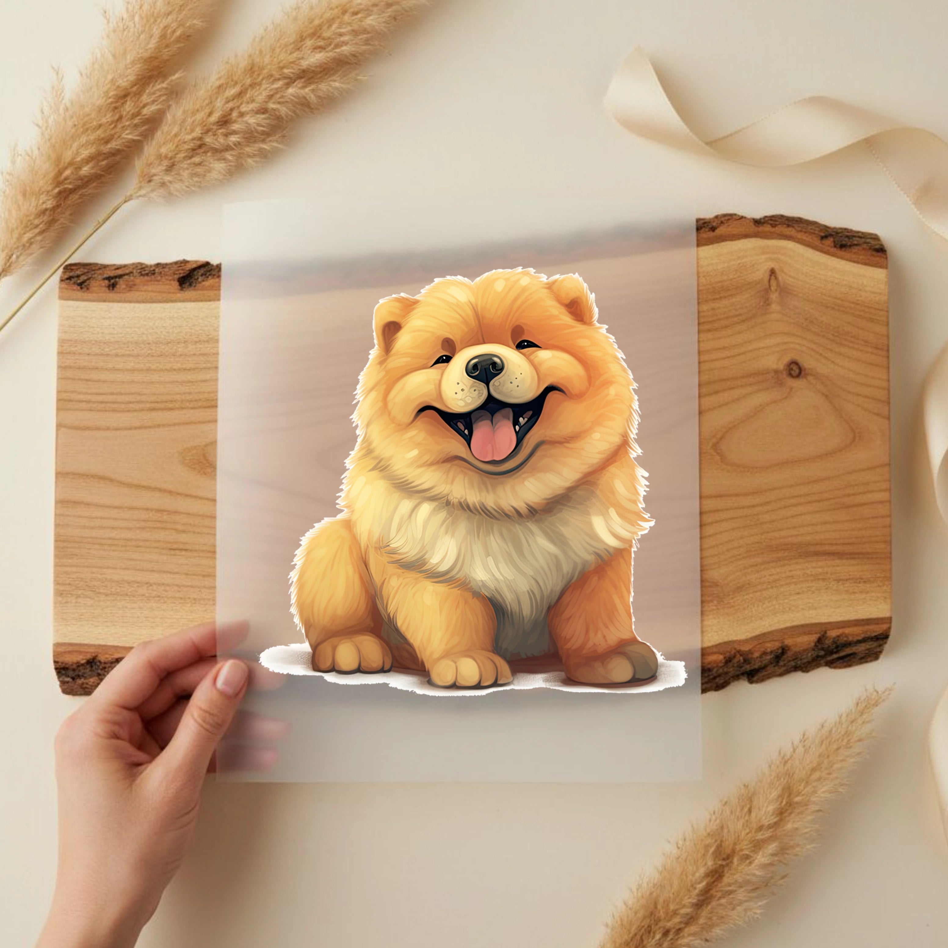 Bügelbild Hund Chow-Chow
